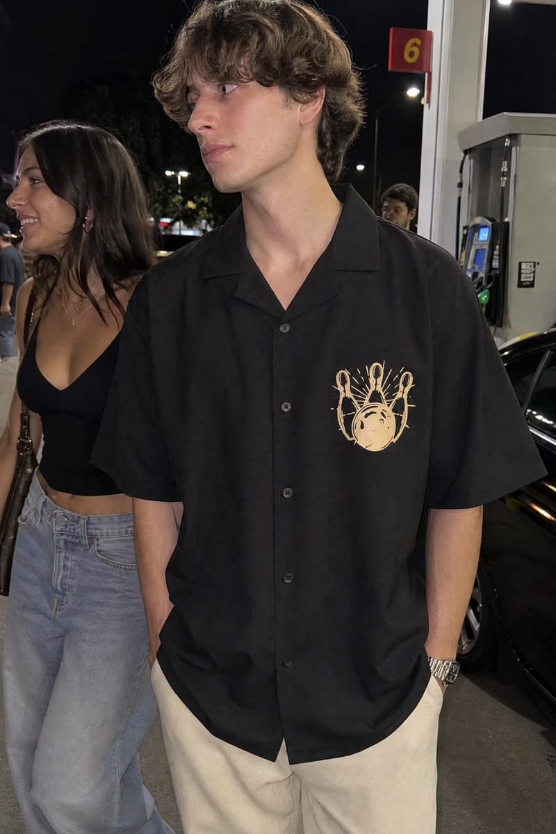 City Off Domes Limitless Minds Black Bowling Shirt