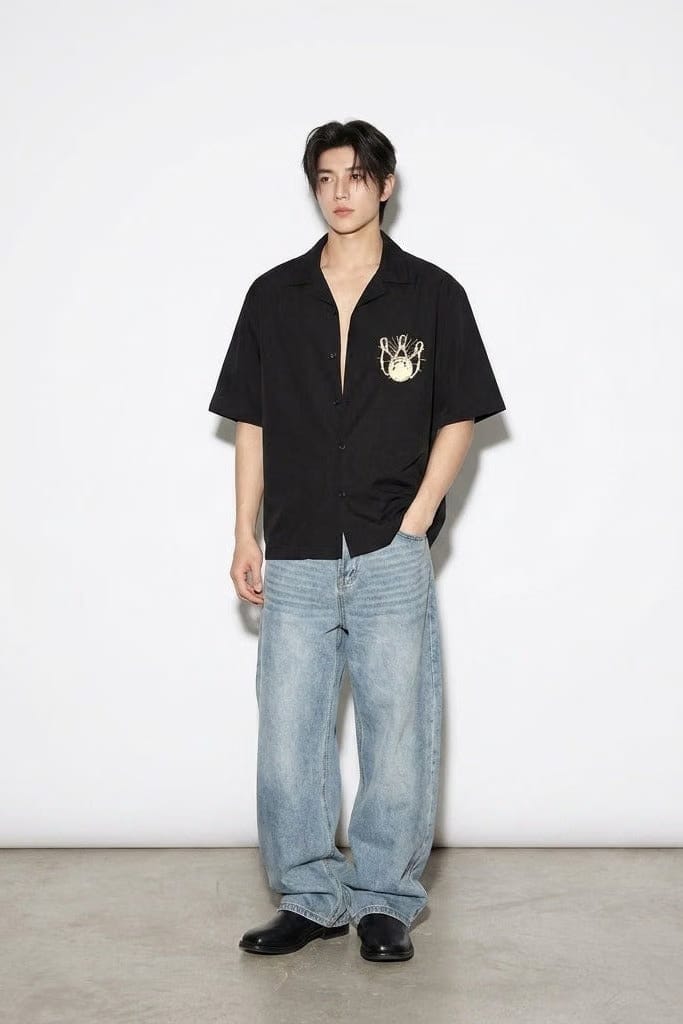 City Off Domes Limitless Minds Black Bowling Shirt