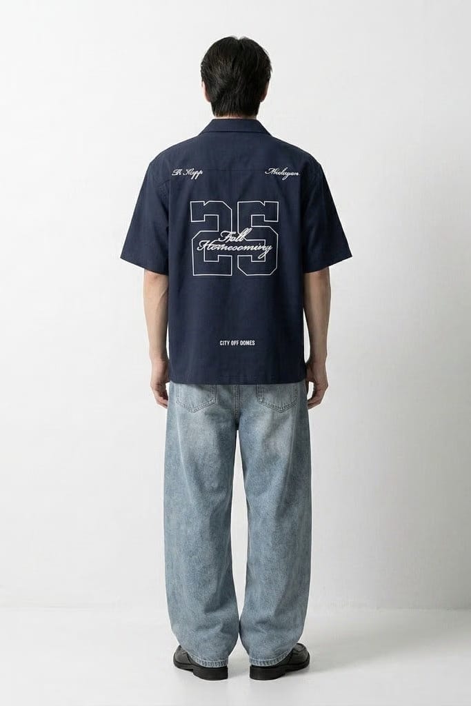 City Off Domes Midnight Game Blue Bowling Shirt