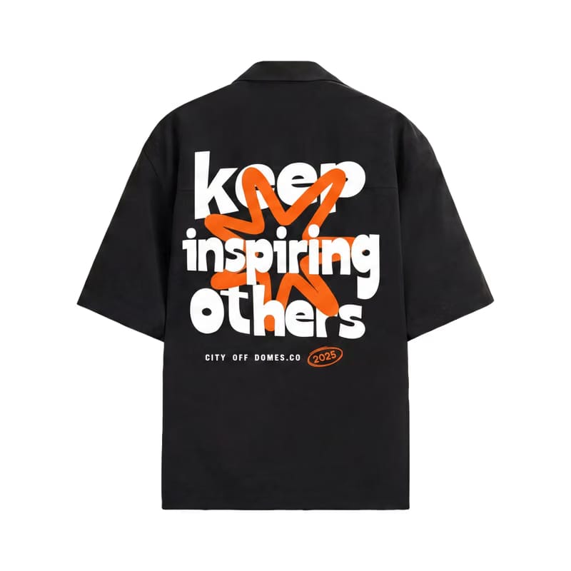 City Off Domes Next Wave Black Bowling Shirt