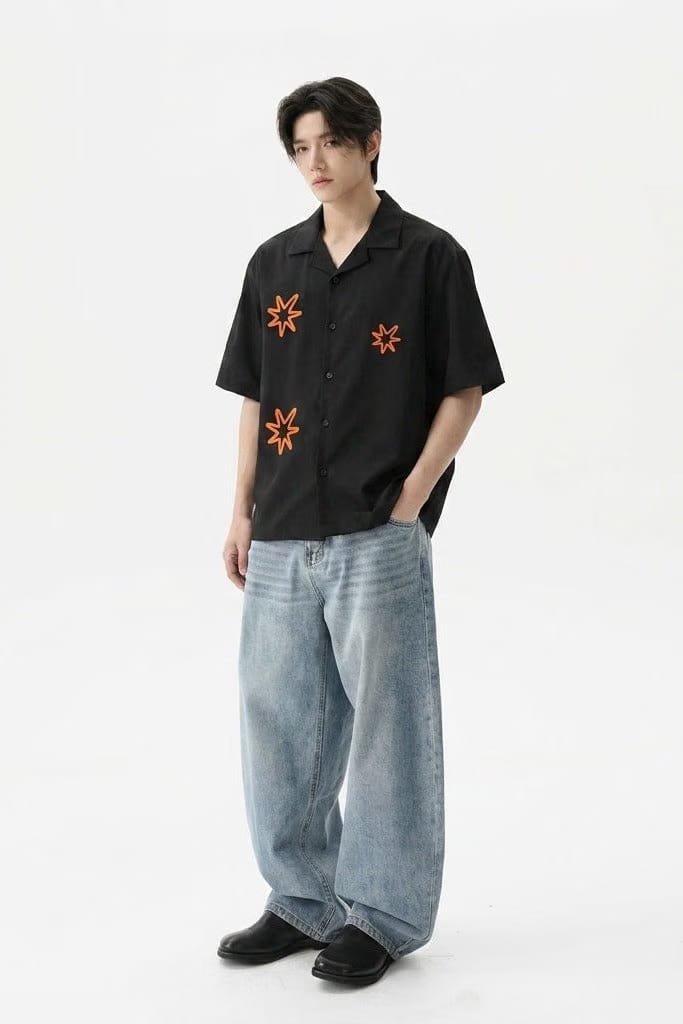 City Off Domes Next Wave Black Bowling Shirt