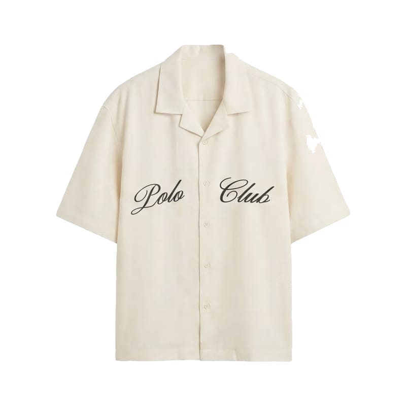 City Off Domes Polo Club White Bowling Shirt