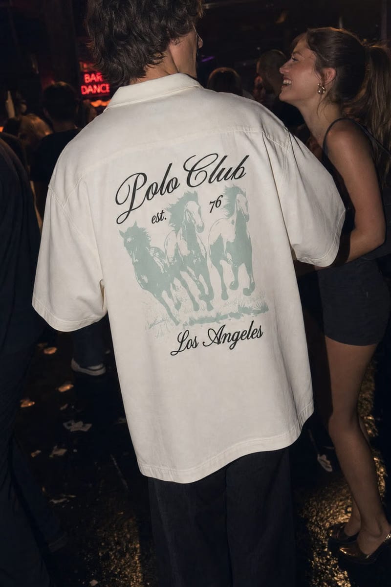 City Off Domes Polo Club White Bowling Shirt
