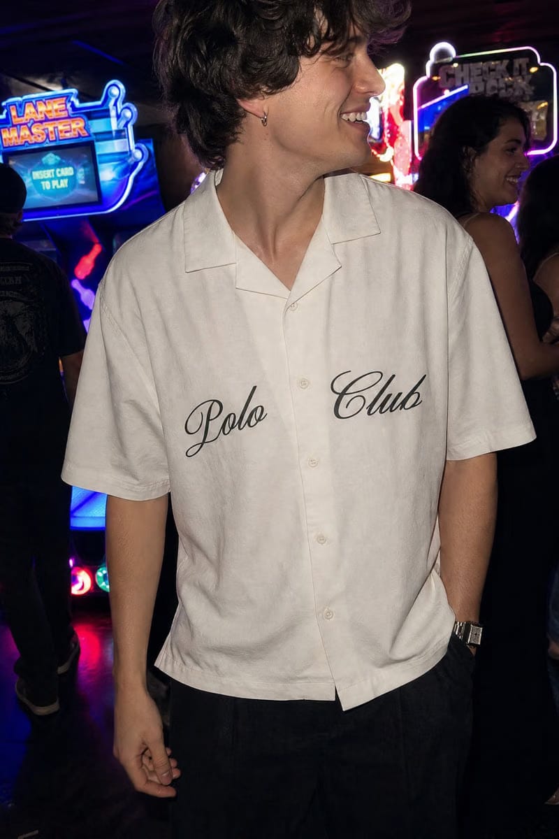 City Off Domes Polo Club White Bowling Shirt