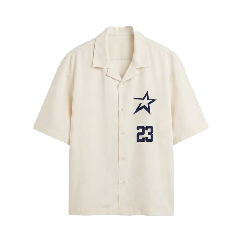 City Off Domes Rise Within White Bowling Shirt