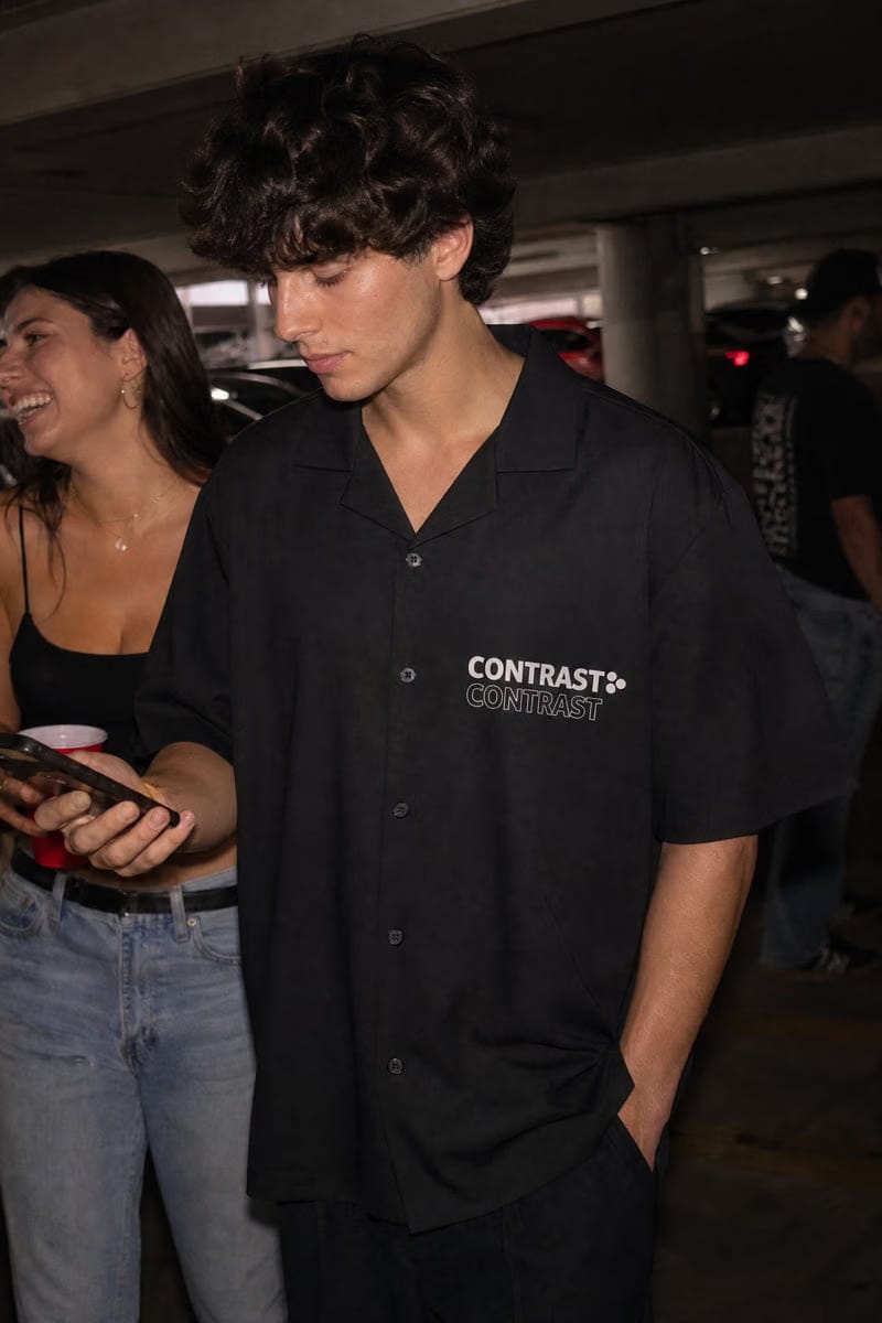 City Off Domes Starline Collective Black Bowling Shirt
