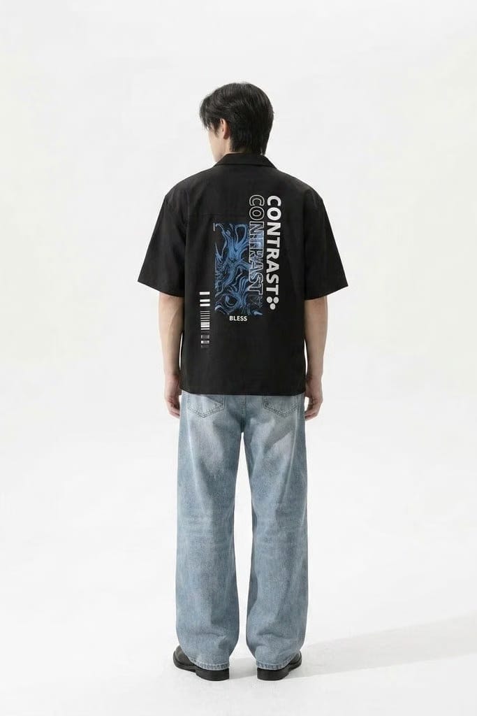 City Off Domes Starline Collective Black Bowling Shirt