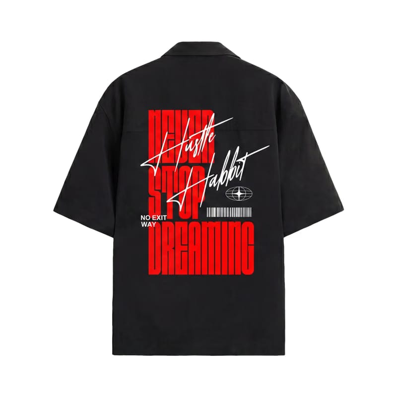 City Off Domes Static Vision Black Bowling Shirt
