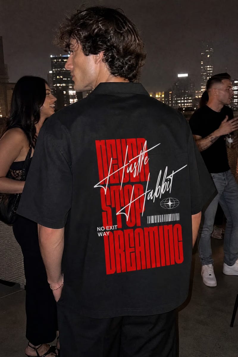 City Off Domes Static Vision Black Bowling Shirt