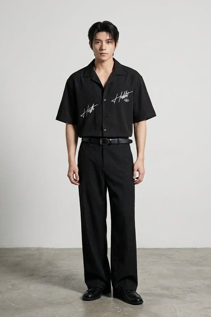 City Off Domes Static Vision Black Bowling Shirt