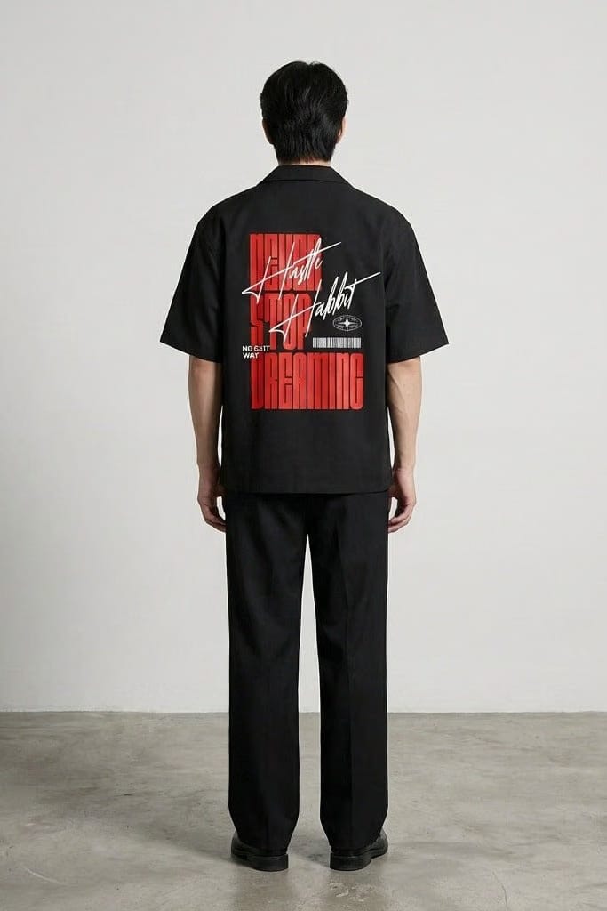 City Off Domes Static Vision Black Bowling Shirt