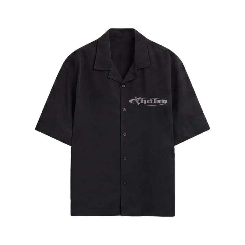 City Off Domes Subtle State Black Bowling Shirt