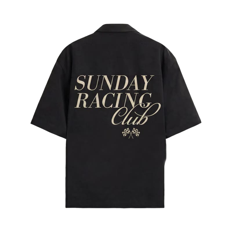 City Off Domes Sunday Racing Black Bowling Shirt