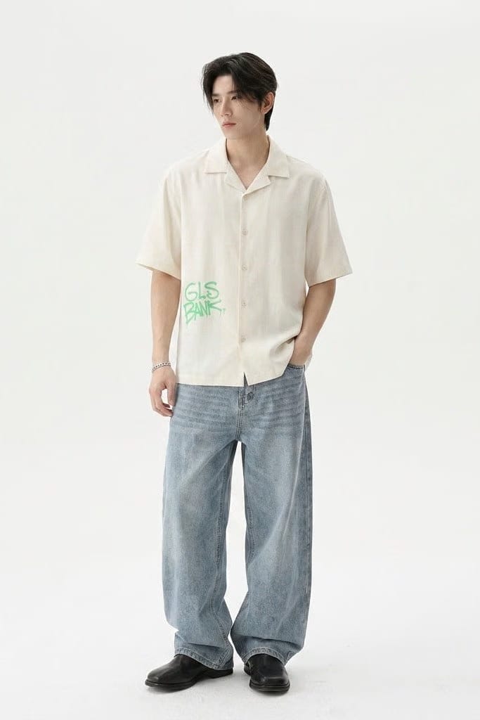 City Off Domes Vision Wear White Bowling Shirt
