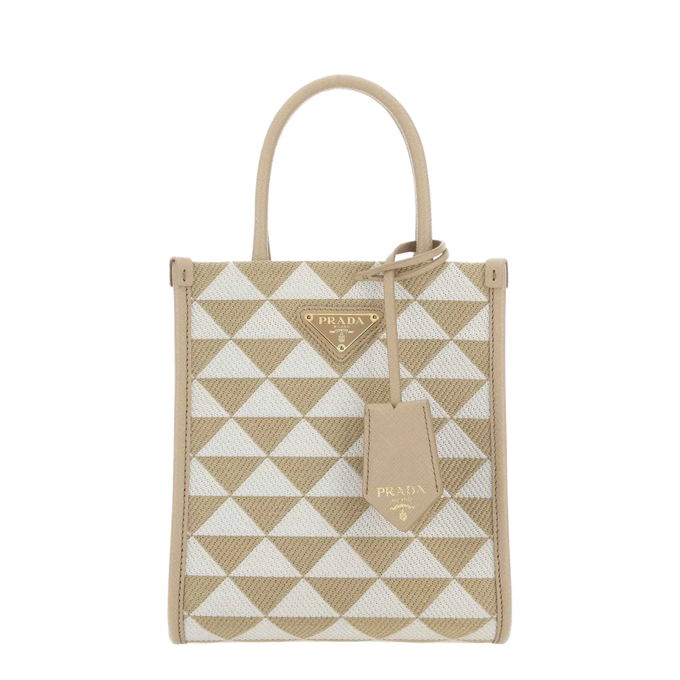 Embroidered Fabric Micro Symbole Handbag