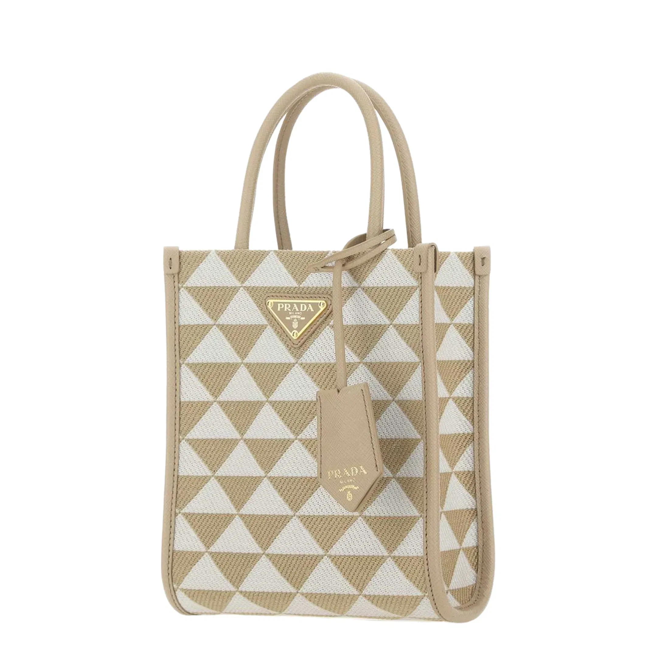 Embroidered Fabric Micro Symbole Handbag