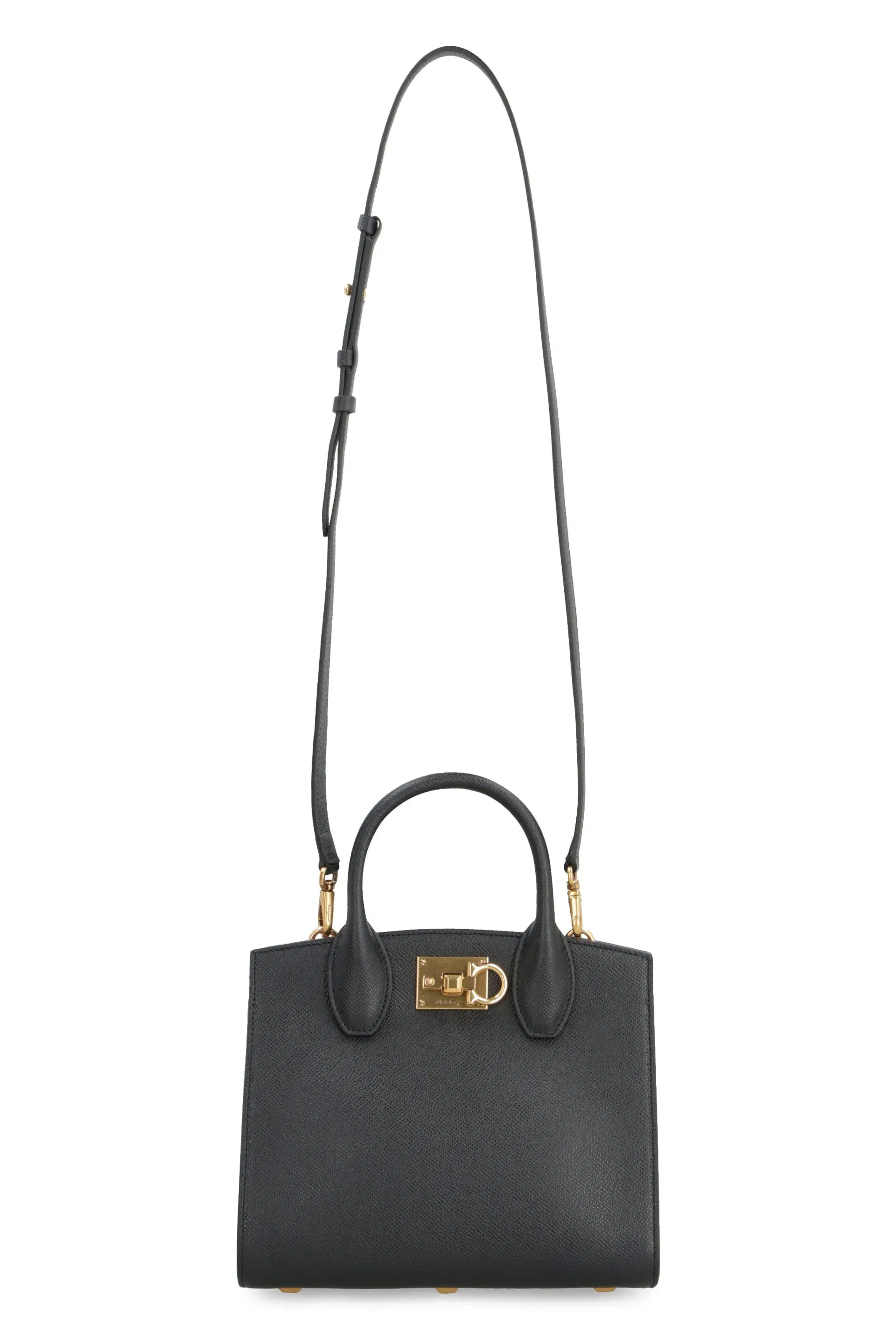 Studio Box (S) Top Handle Bag, Gold Hardware