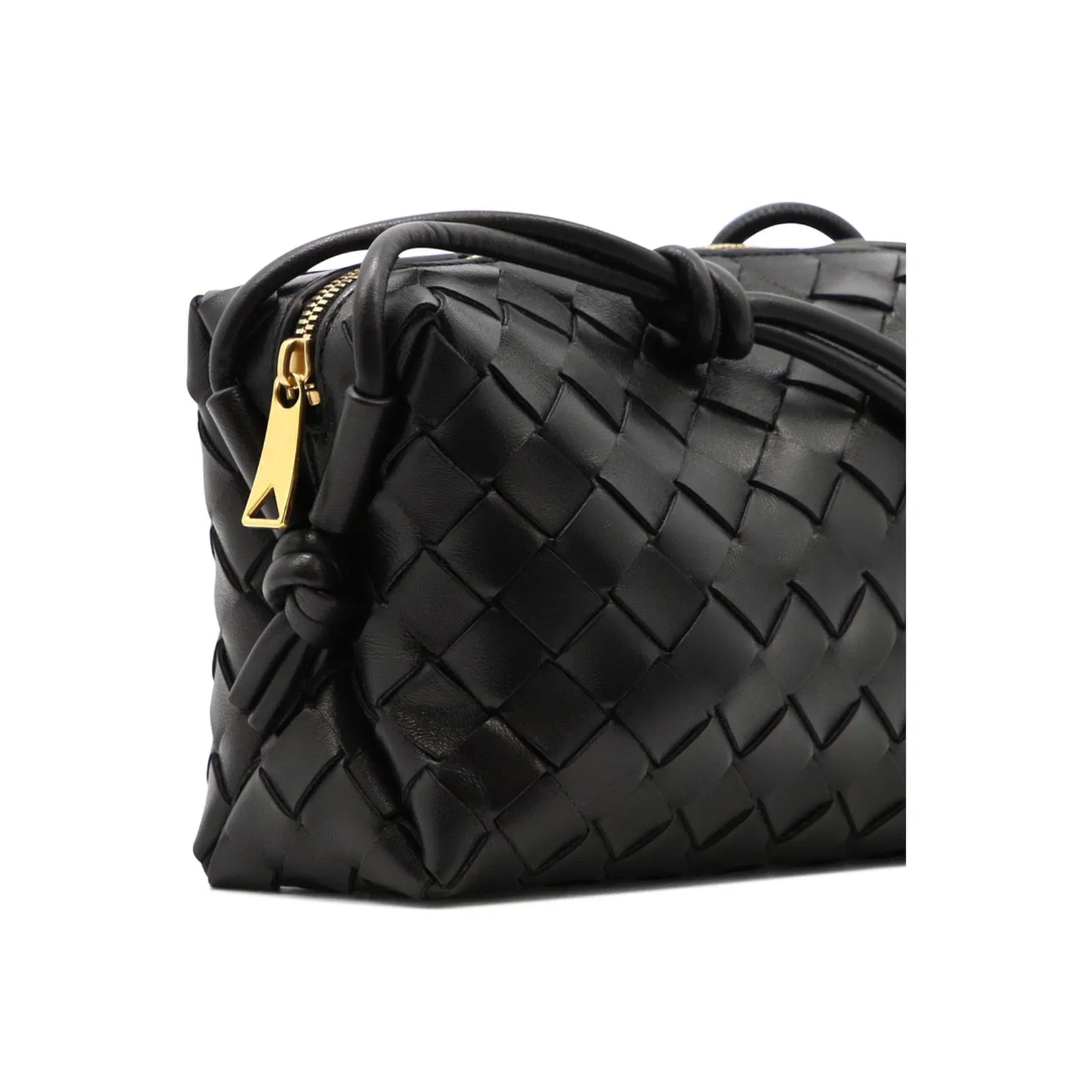Loop Mini Leather Camera Bags - Black