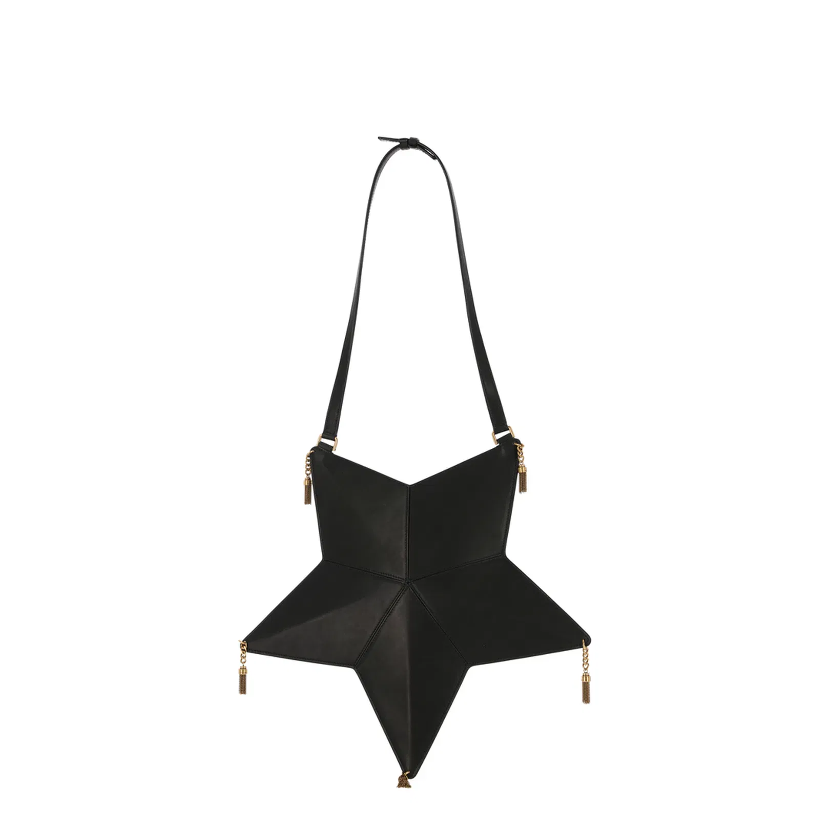 Astro Medium Leather Shoulder Bags - Black