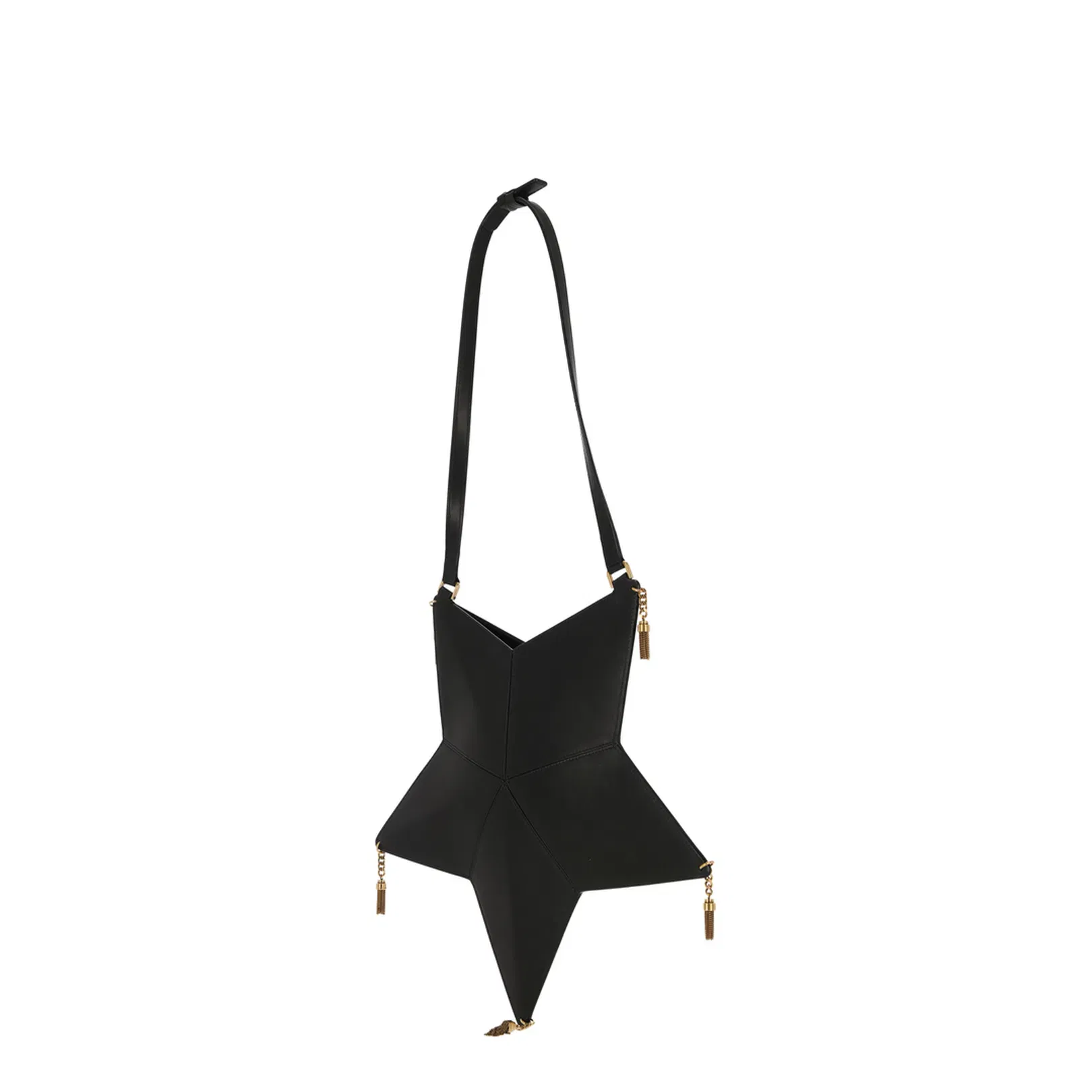 Astro Medium Leather Shoulder Bags - Black