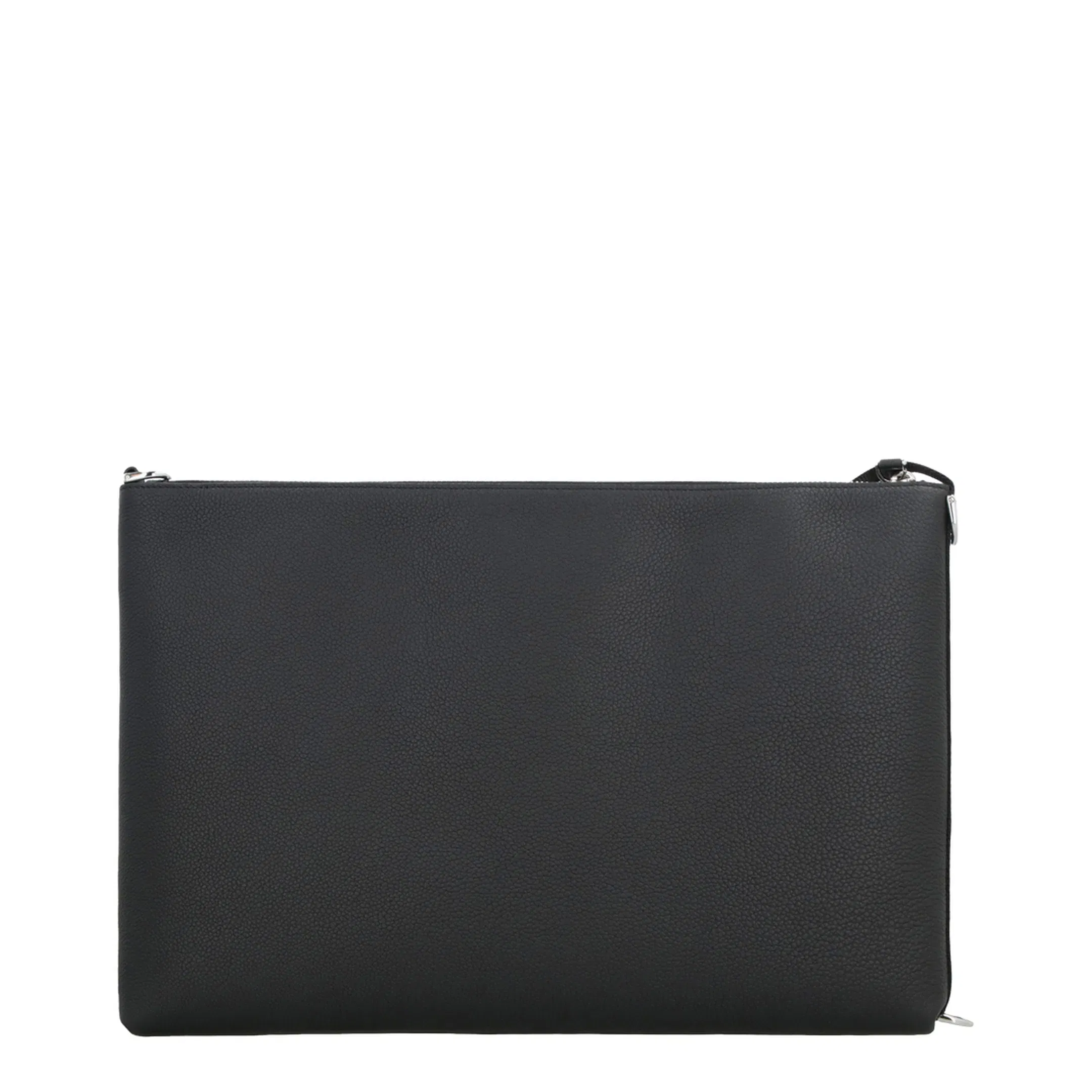 Roma Black Leather Clutch