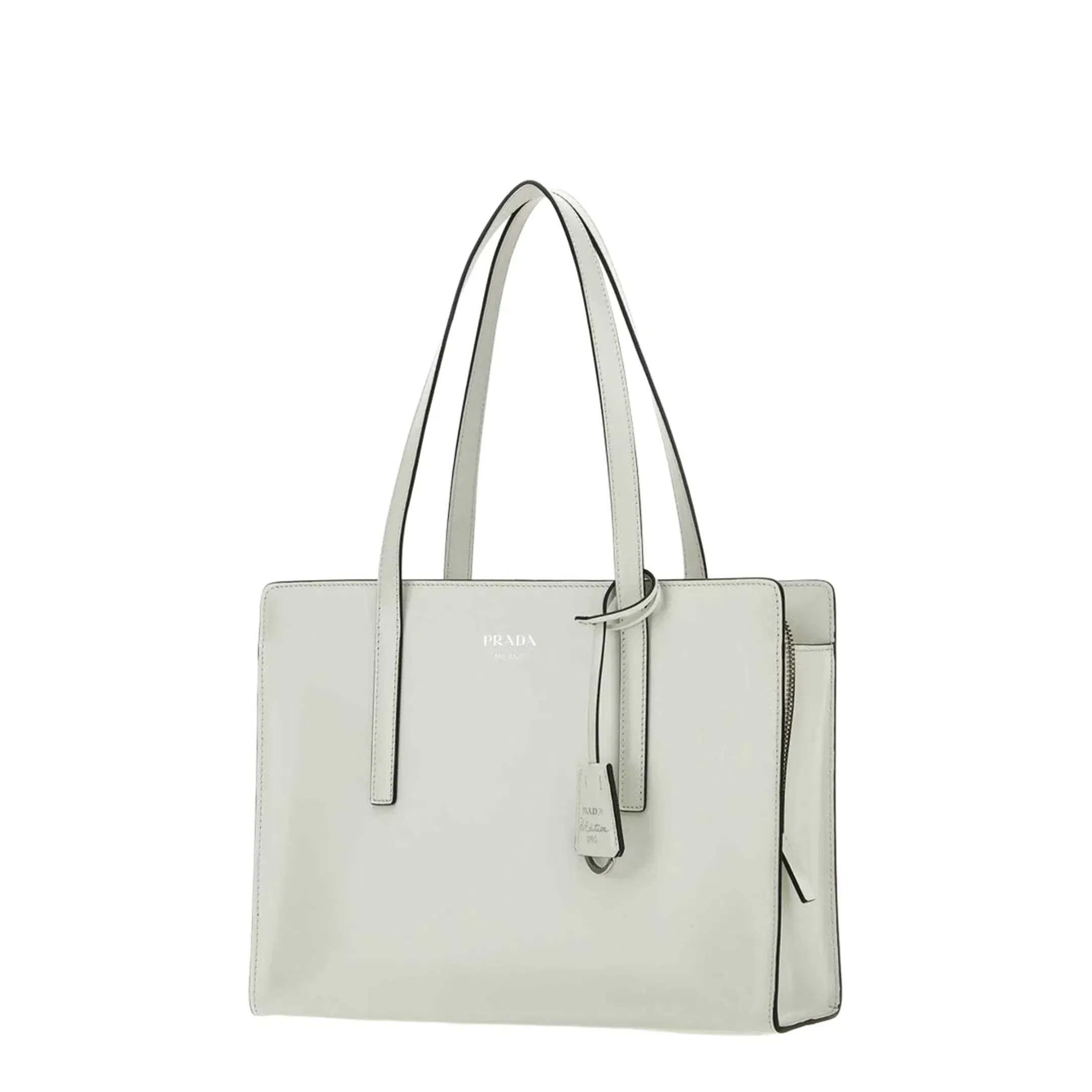 Logo Printed Zipped Tote Bag