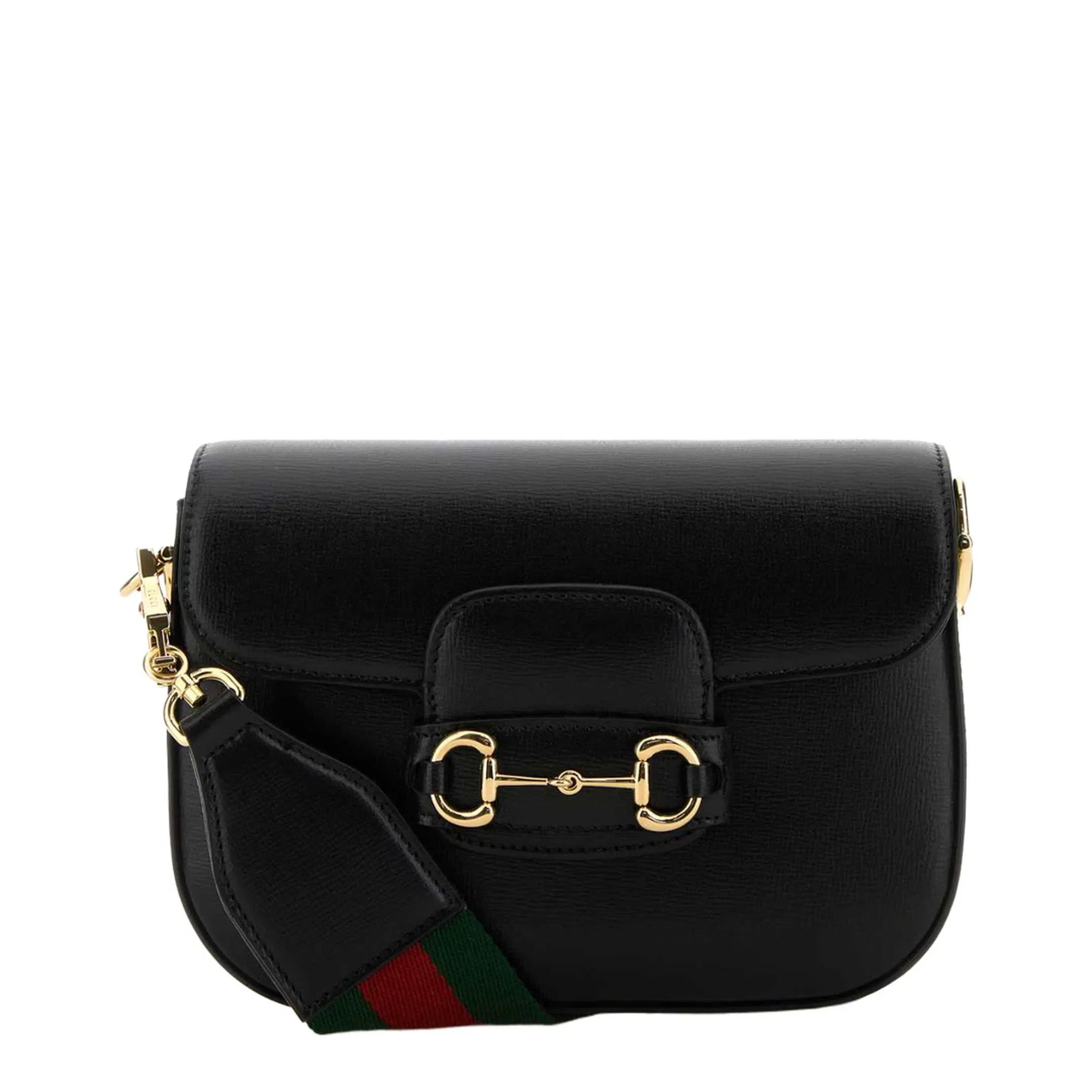 Horsebit 1955 Leather Shoulder Bag - Black