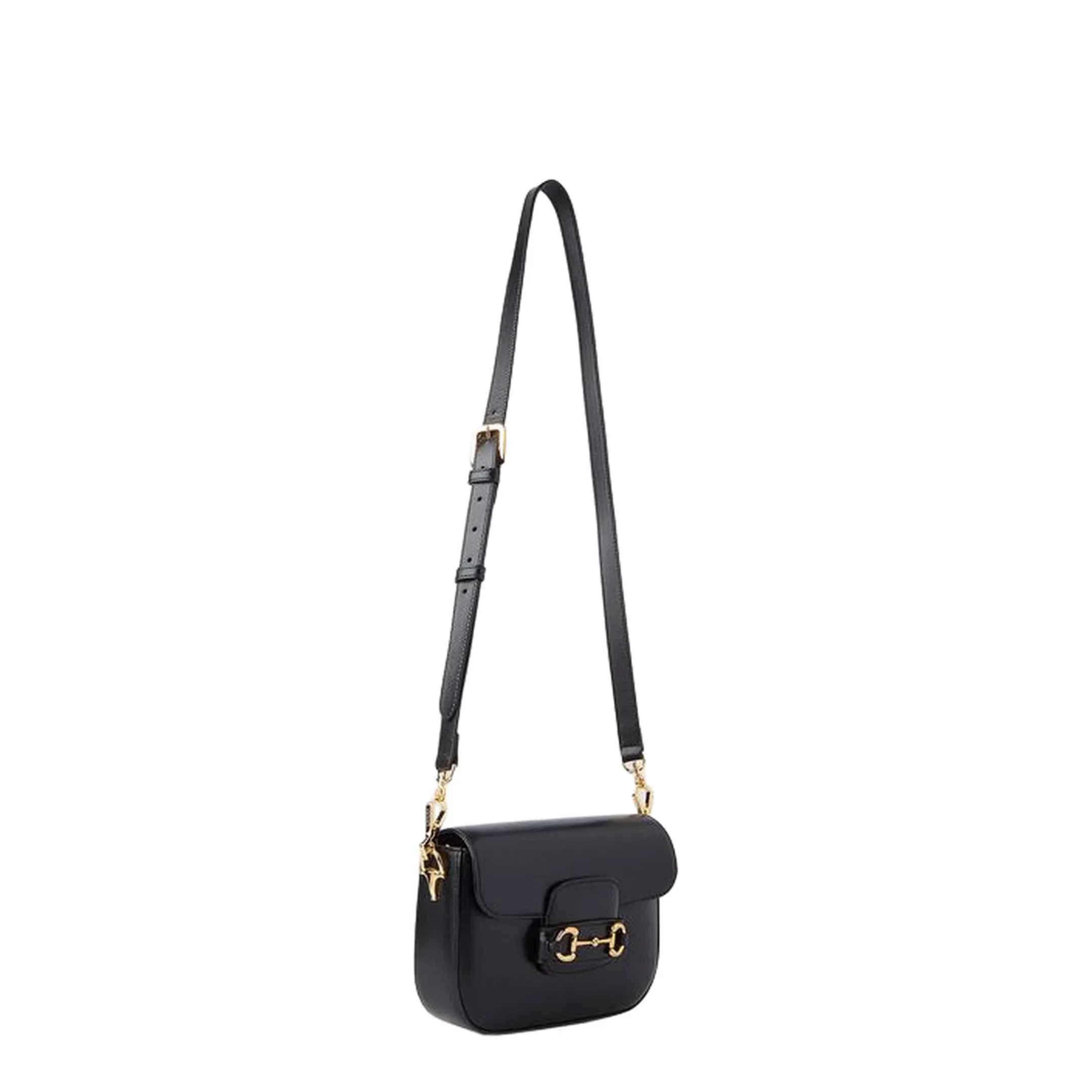 Horsebit 1955 Leather Shoulder Bag - Black