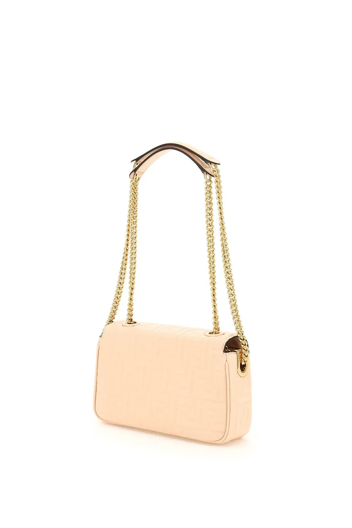 Baguette Chain Midi Pink Lamb Leather Bag