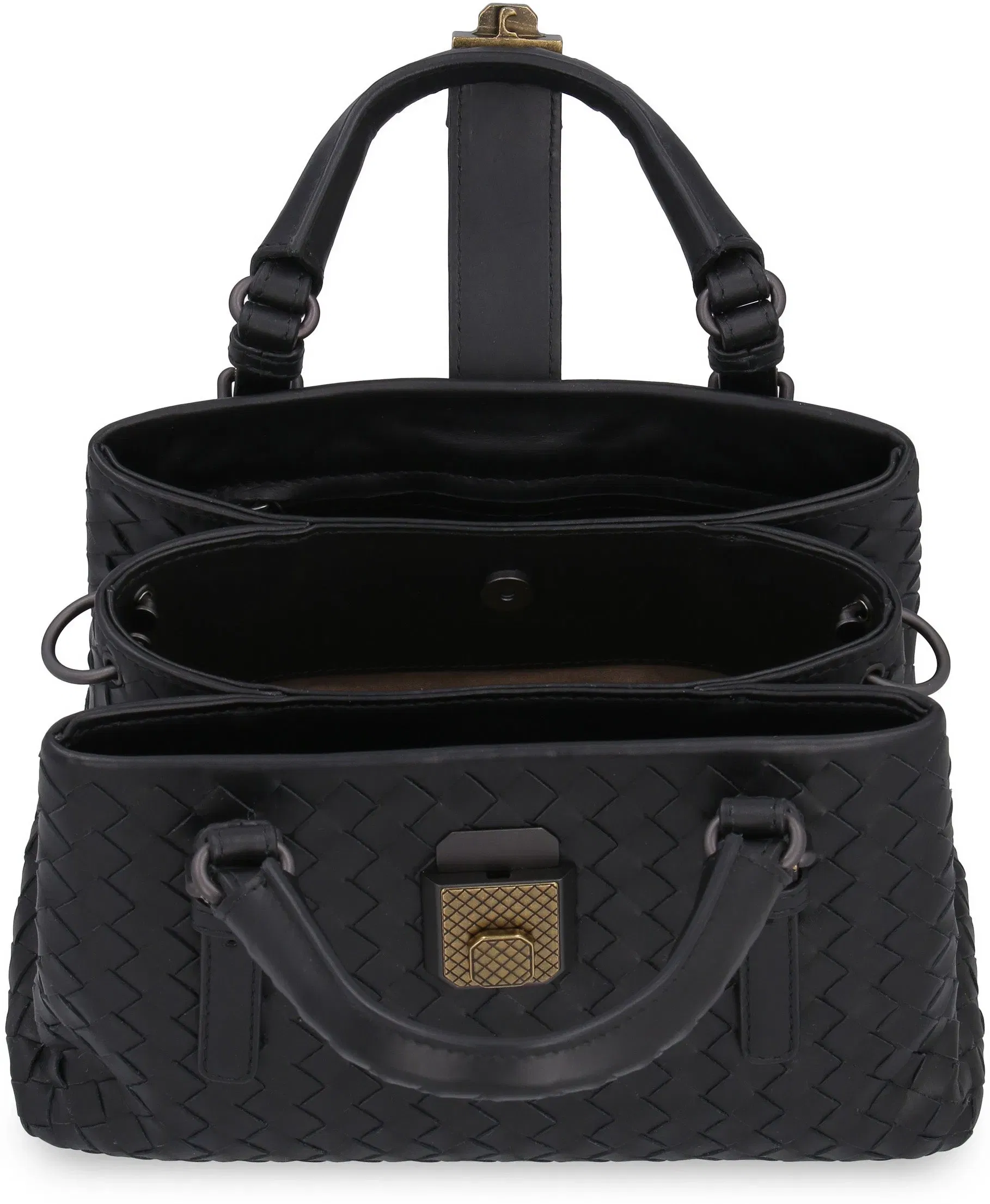 Intrecciato Small Roma Top Handle Bag