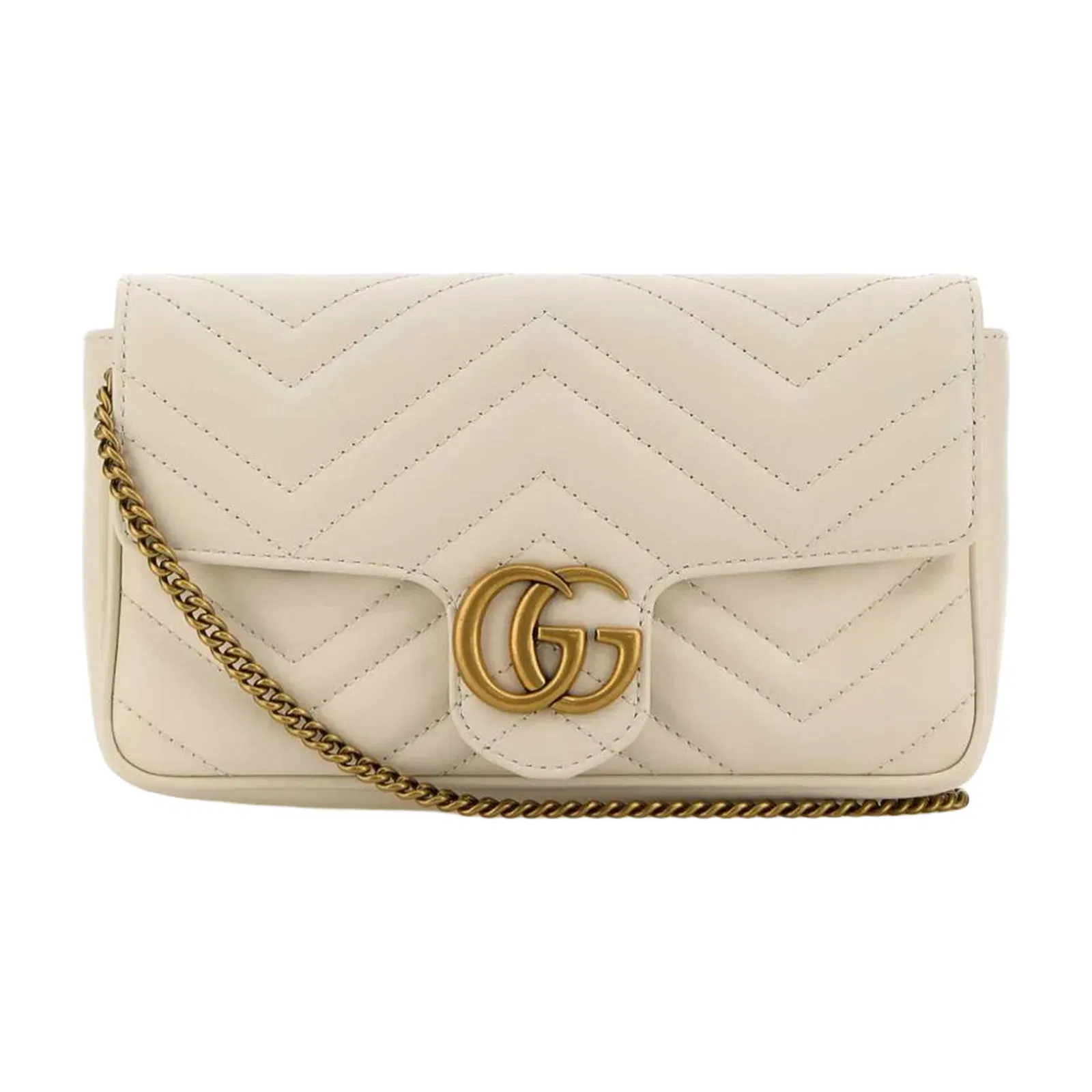 GG Marmont Canvas Shoulder Bag - Beige