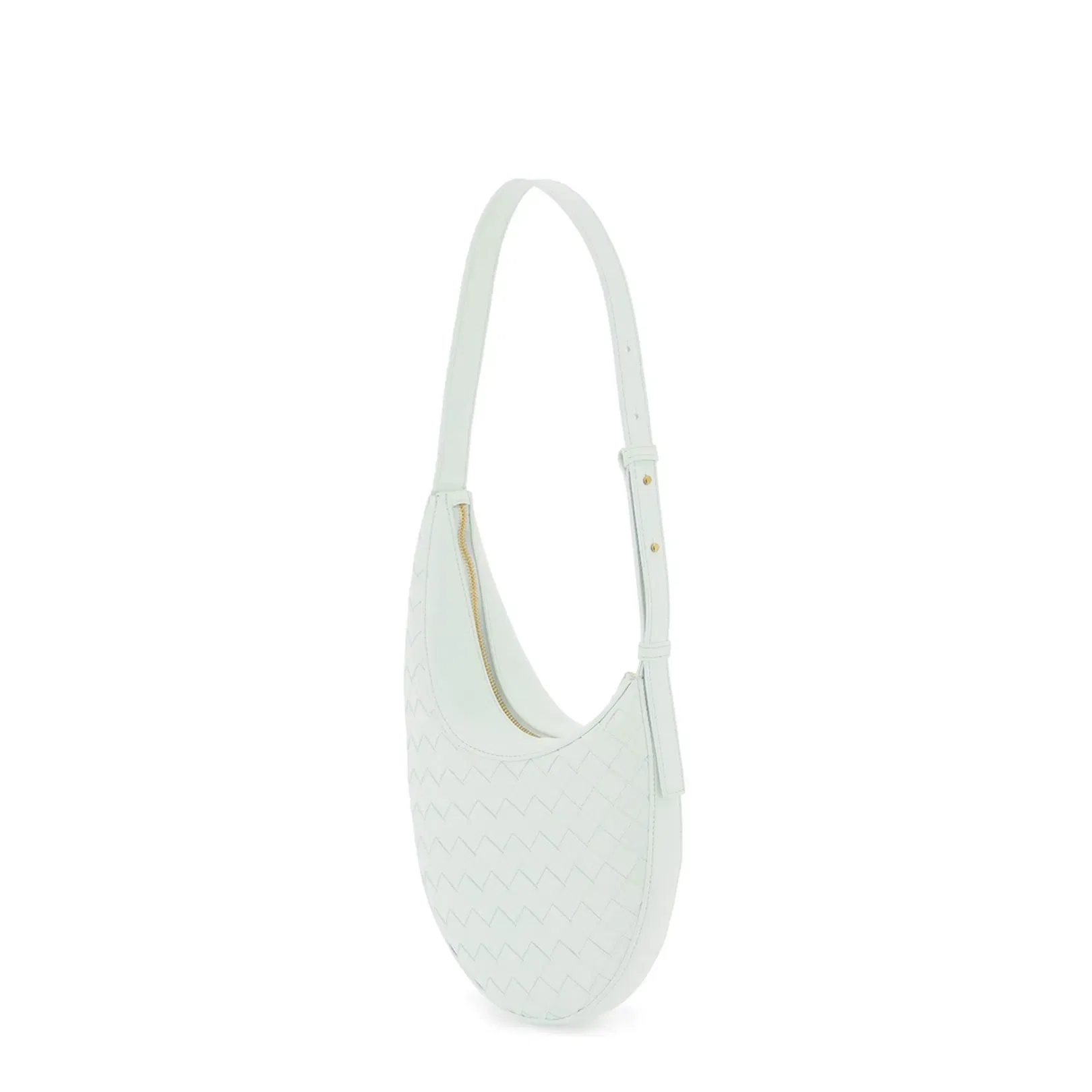 Intrecciato Small Leather Shoulder Bags - Pastel green