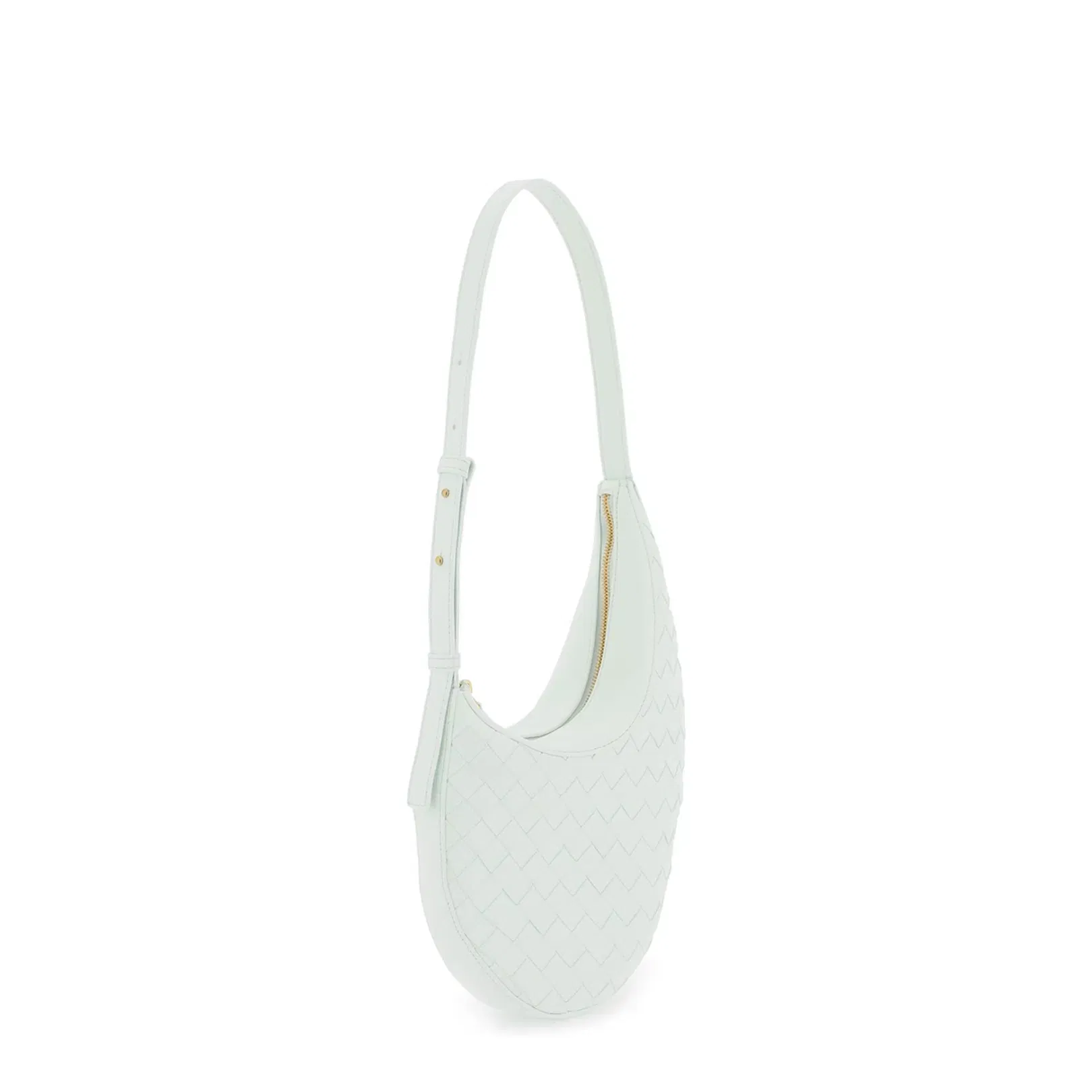 Intrecciato Small Leather Shoulder Bags - Pastel green