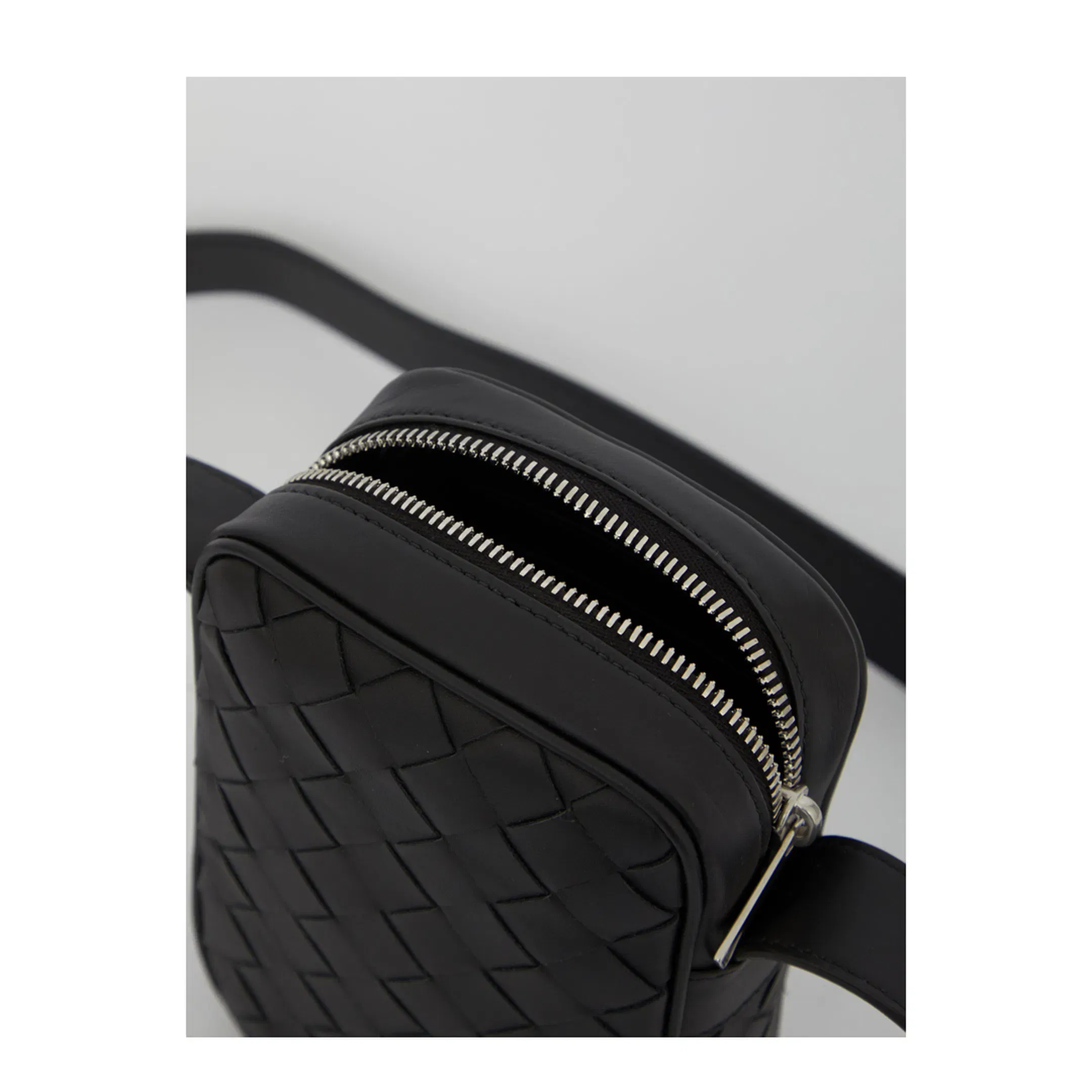 Cassette Mini Leather Crossbody Bags - Black