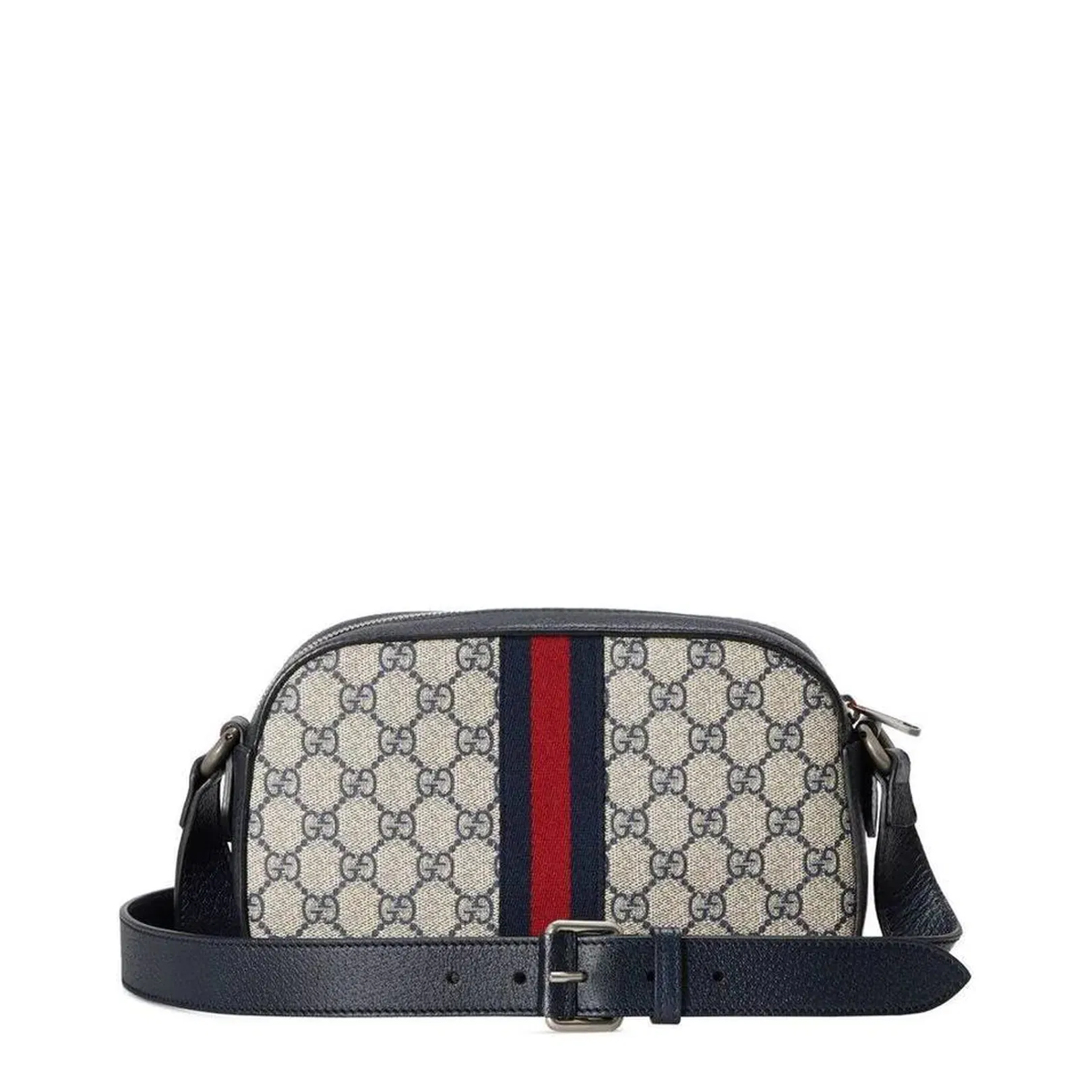 Ophidia Small Canvas Crossbody Bag - Gray