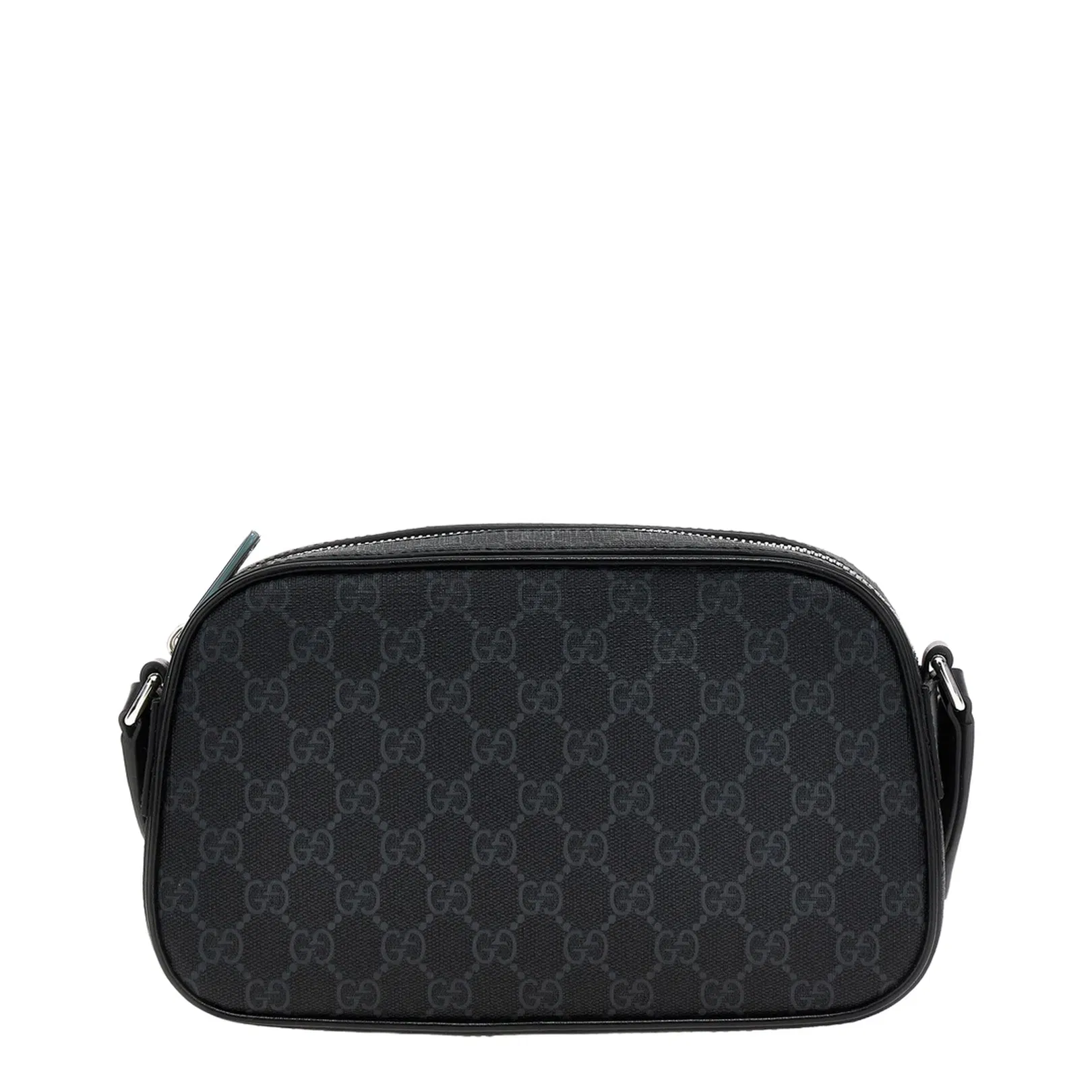 GG Emblem Small Nylon Crossbody Bag - Black