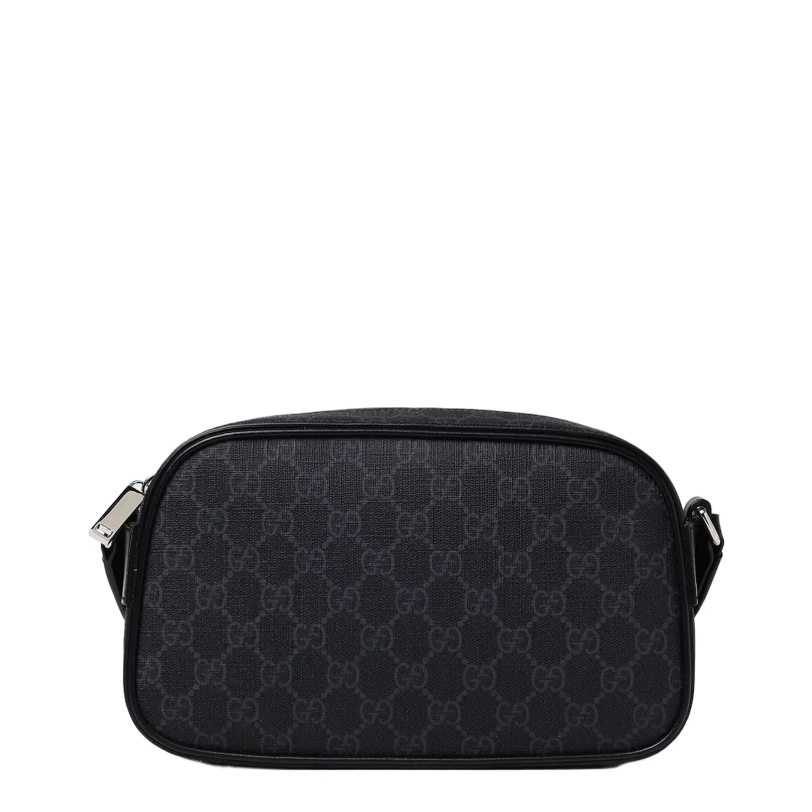GG Emblem Small Nylon Crossbody Bag - Black
