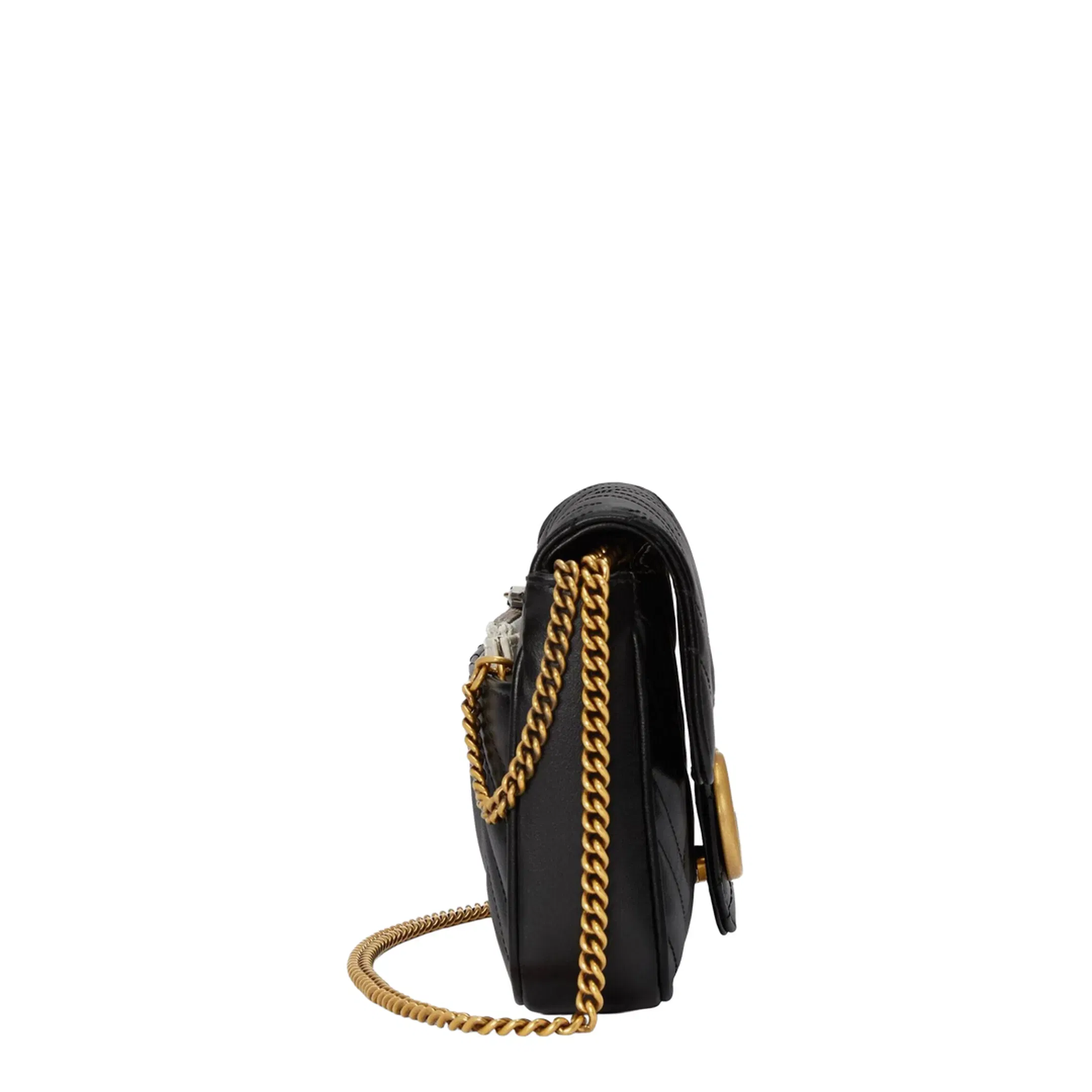 GG Marmont Leather Continental Wallet - Black