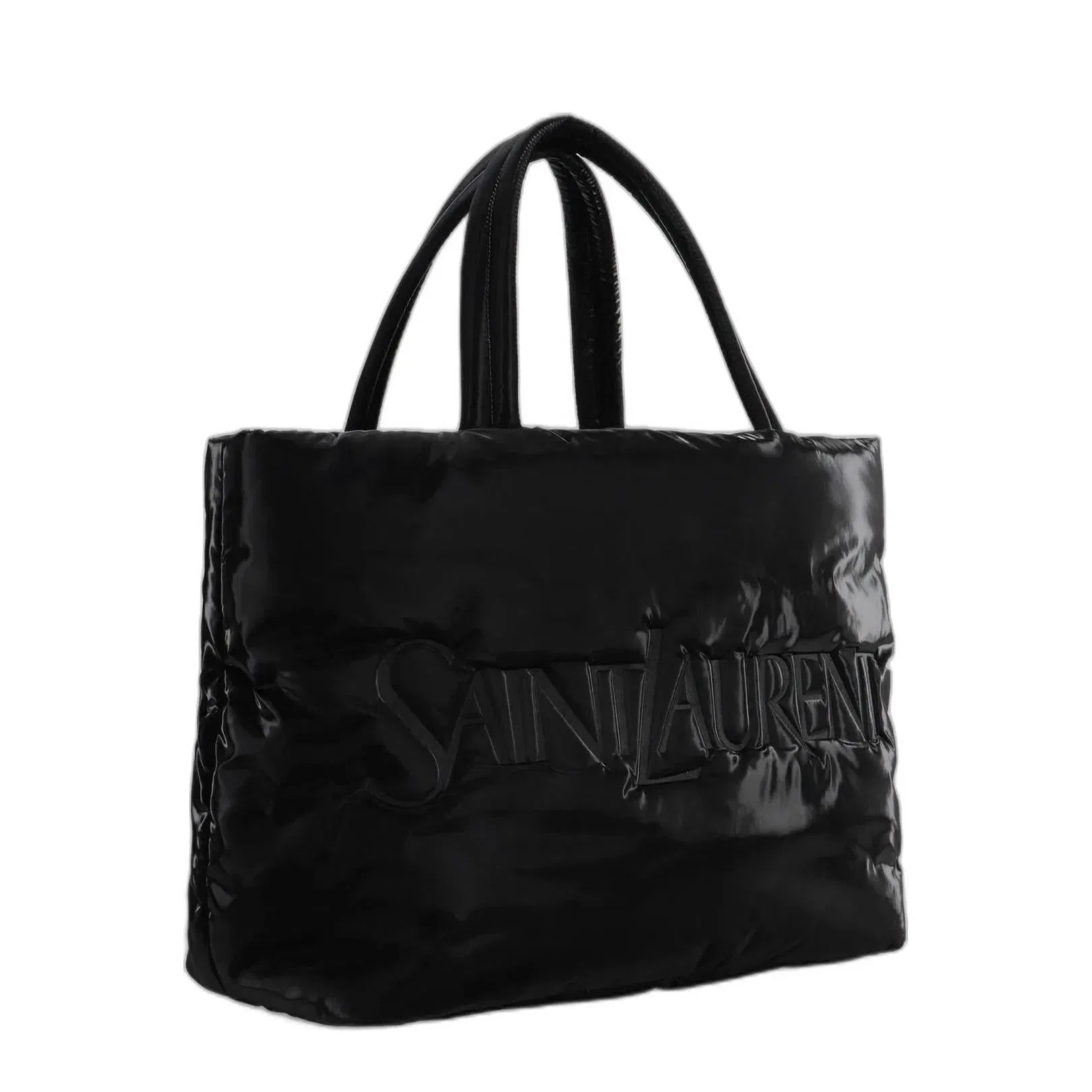 Saint Laurent Tote In Silktech Canvas