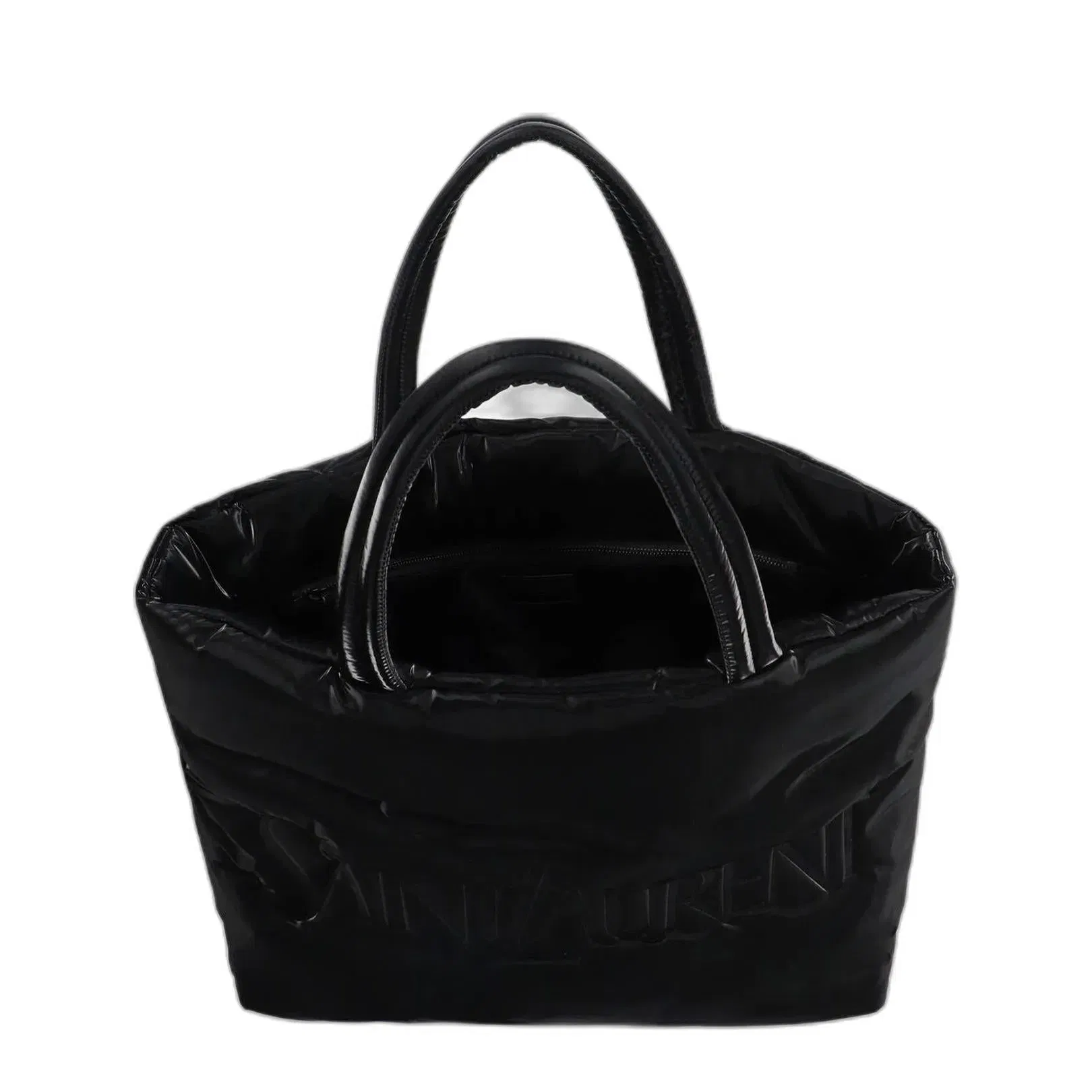 Saint Laurent Tote In Silktech Canvas