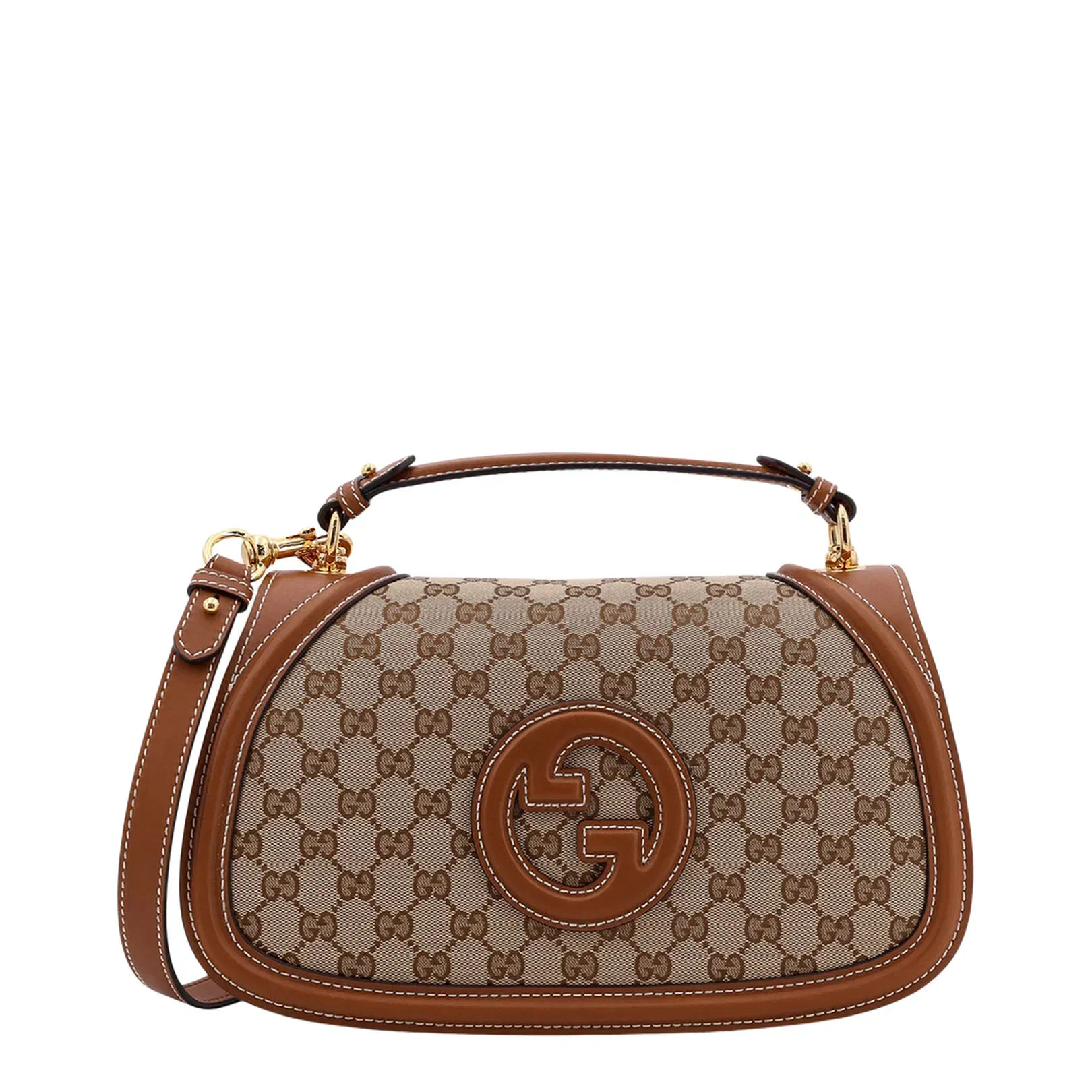 Blondie Large Canvas Top Handle Bag - Brown