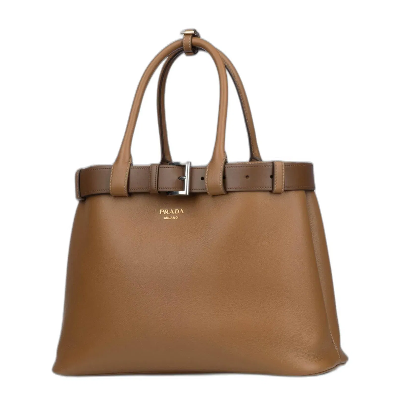 Open Top Large Belted Handbag