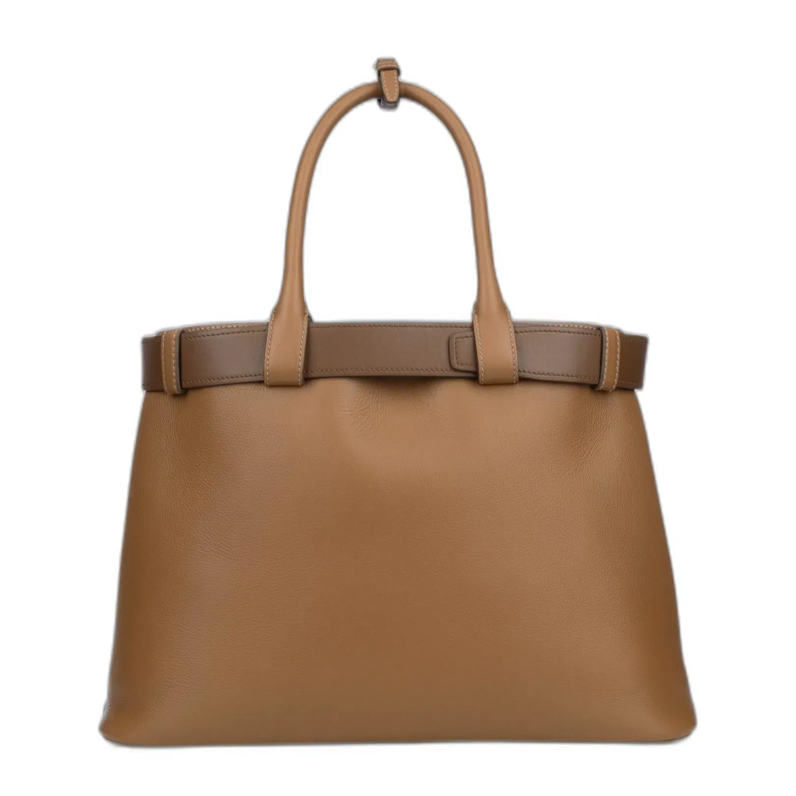 Open Top Large Belted Handbag