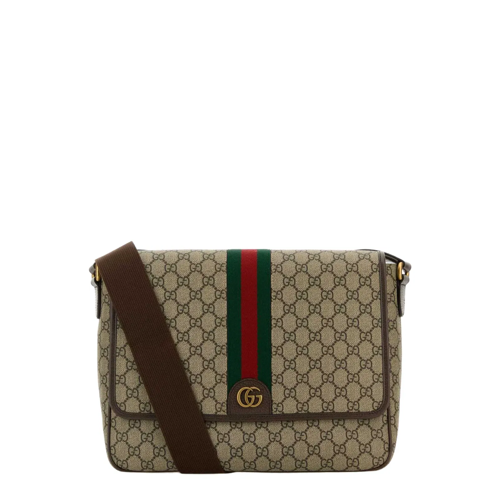Ophidia Canvas Shoulder Bag Gray
