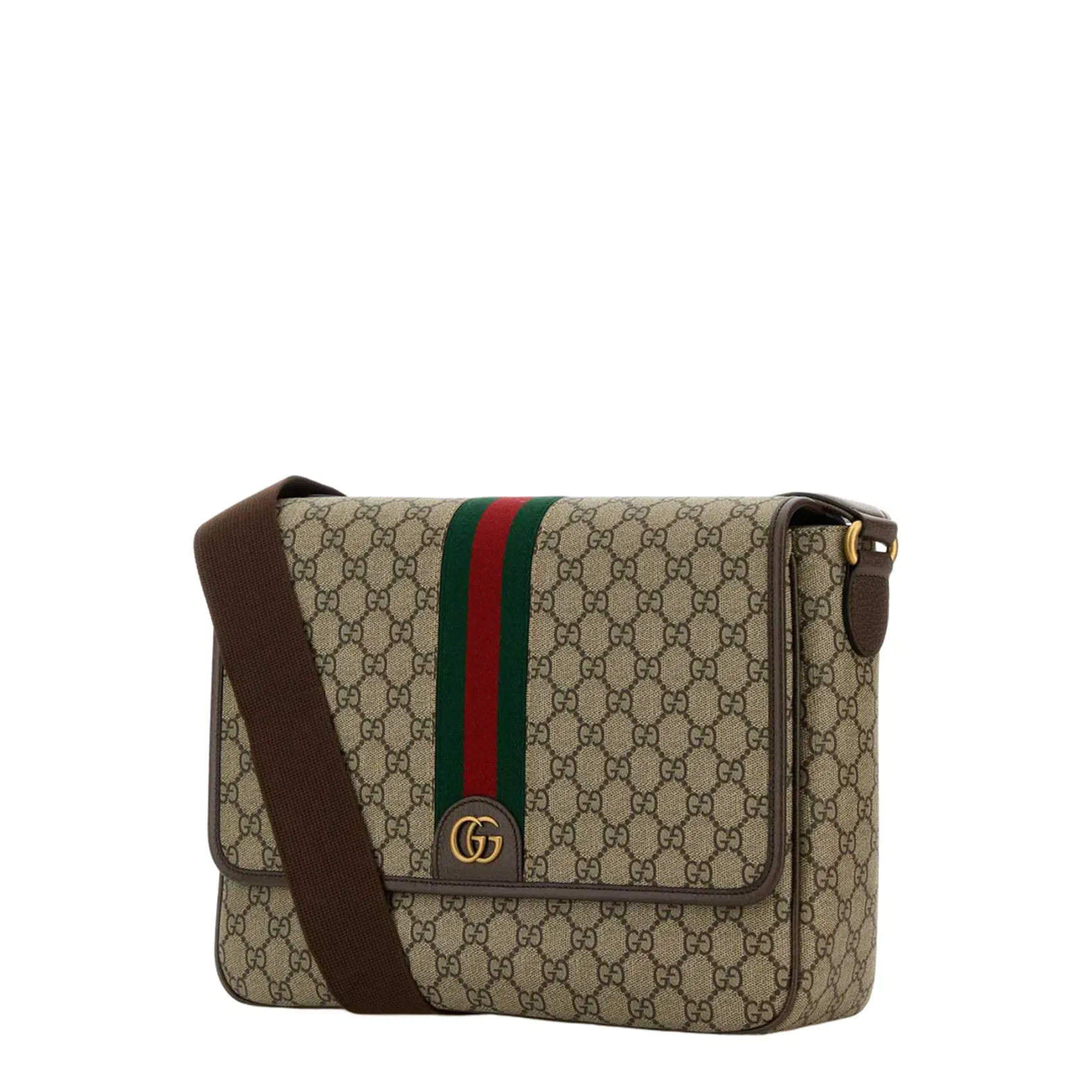 Ophidia Canvas Shoulder Bag Gray