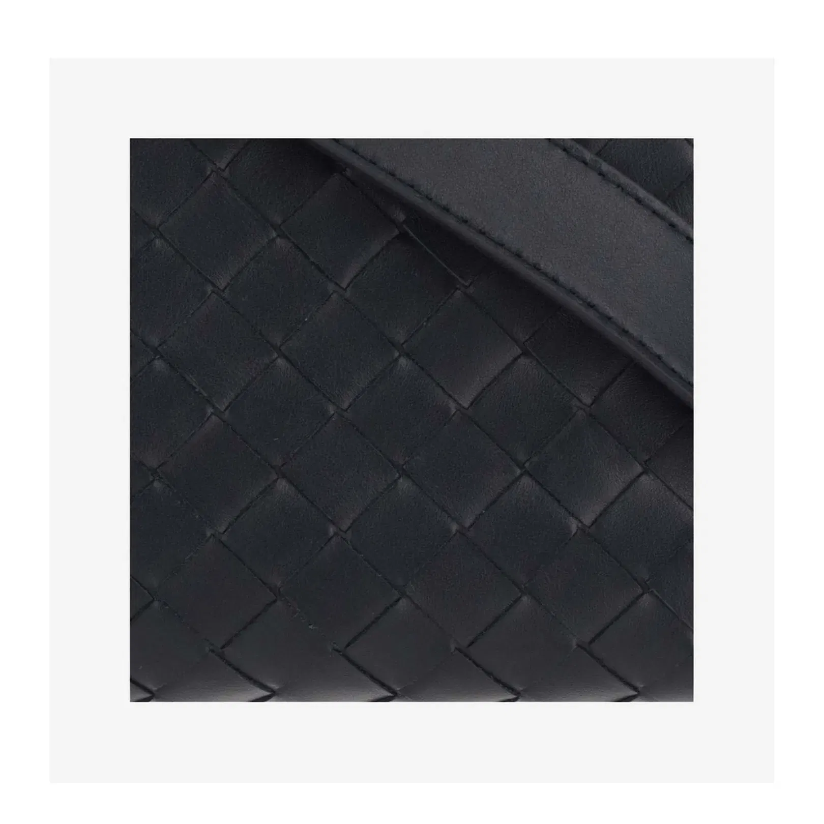 Intrecciato Leather Camera Bags - Black