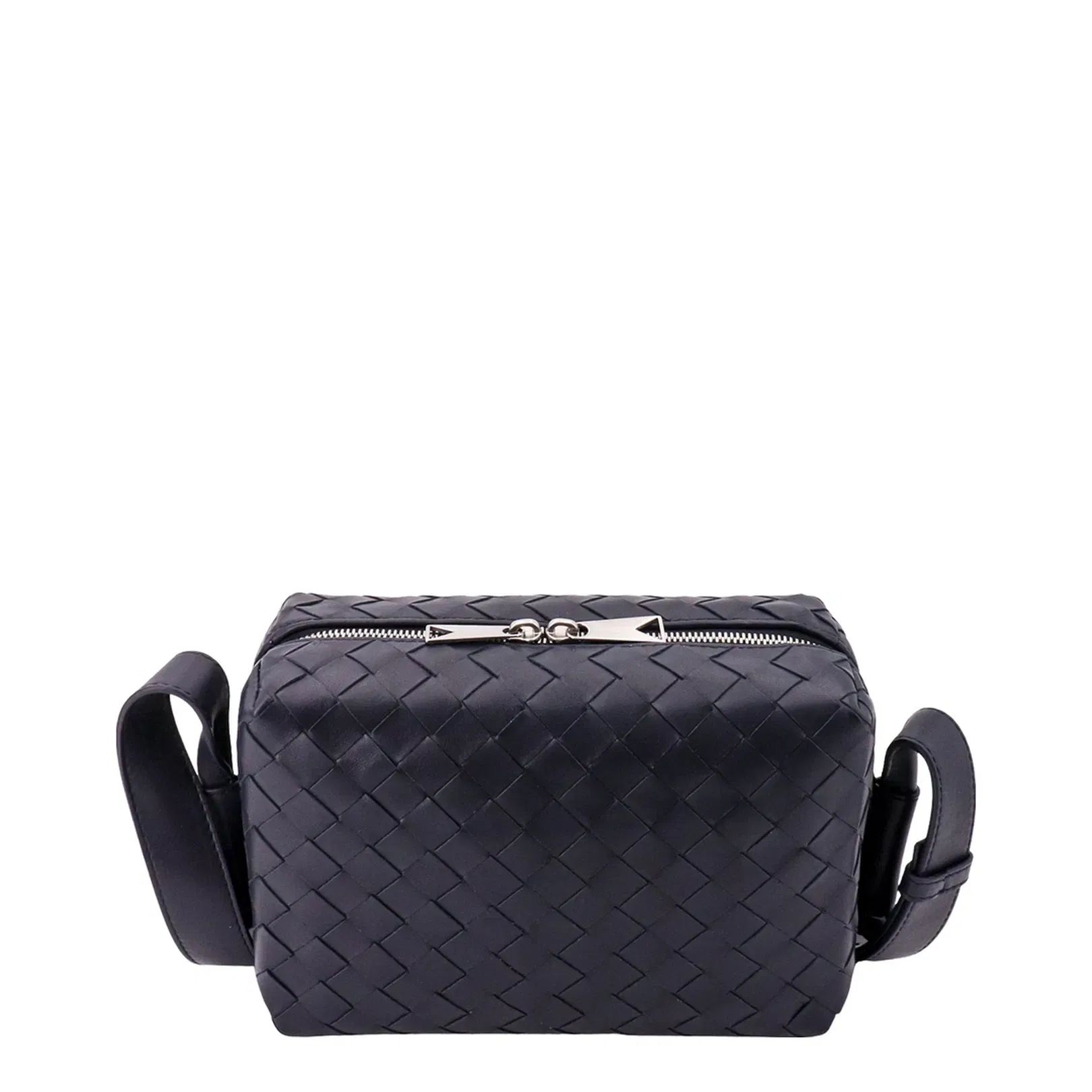 Intrecciato Leather Camera Bags - Black