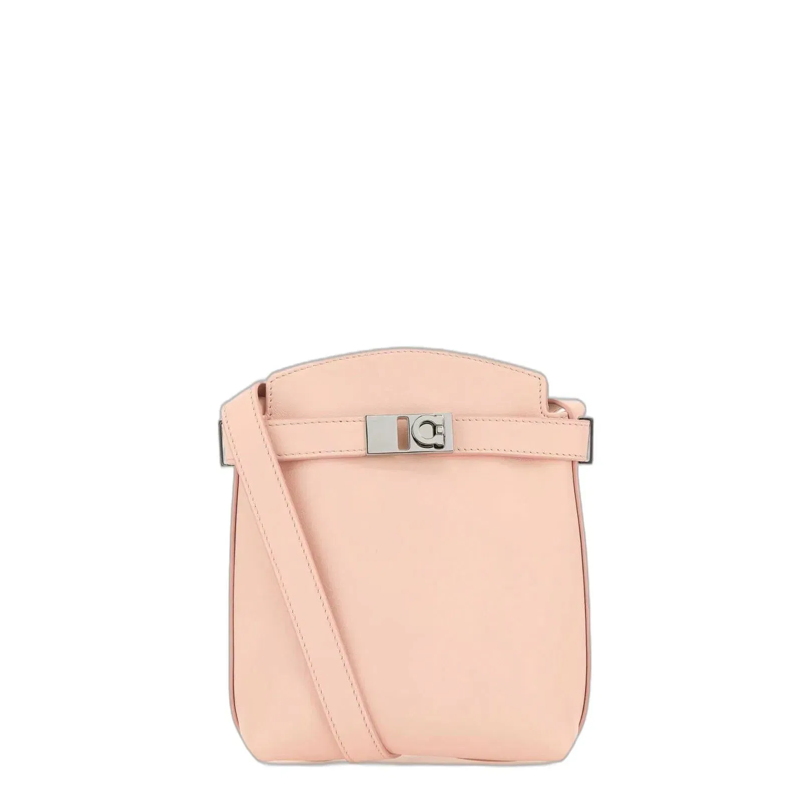Ferragamo Pastel Pink Leather Gancini Phone Case