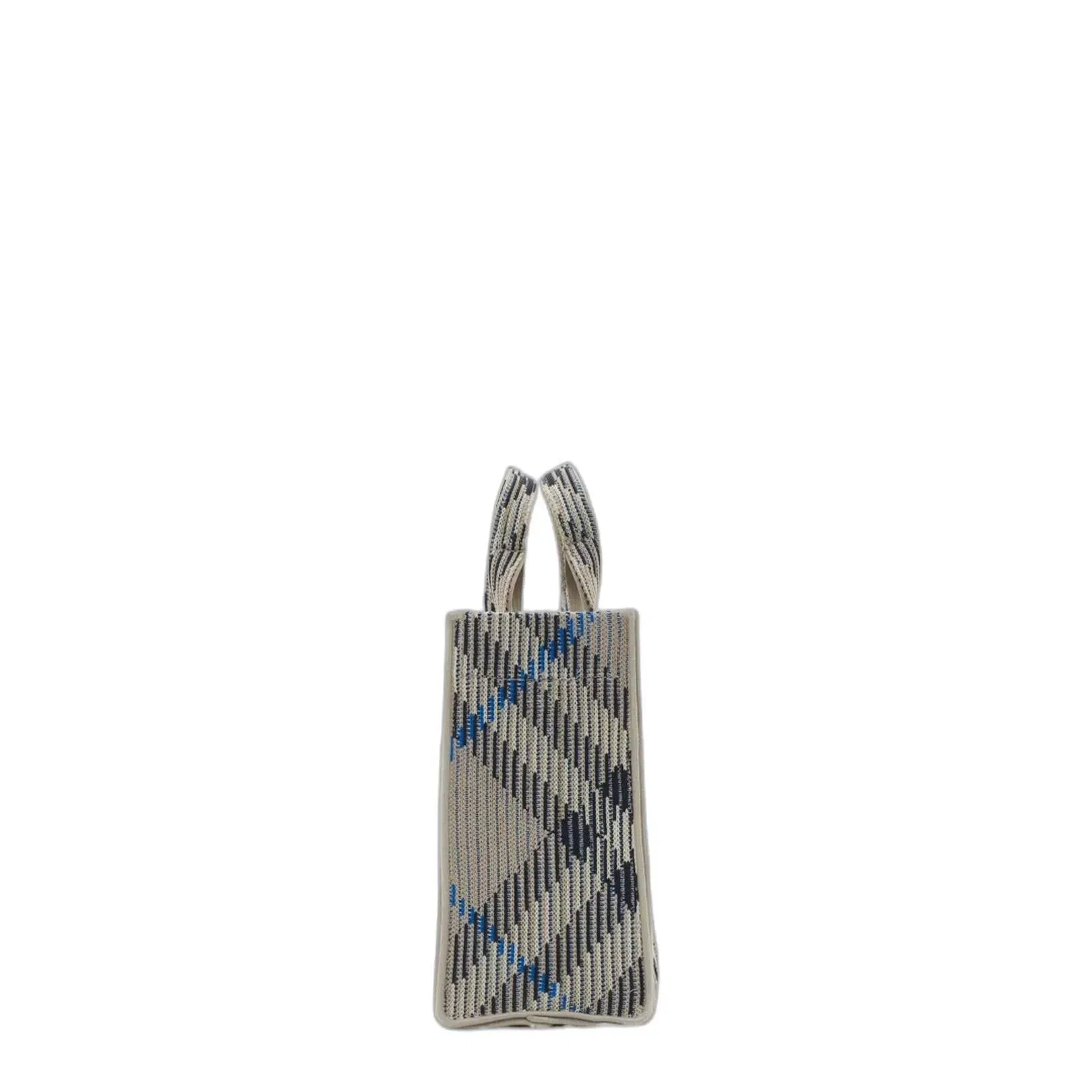 Mini Check Knitted Tote in Lichen