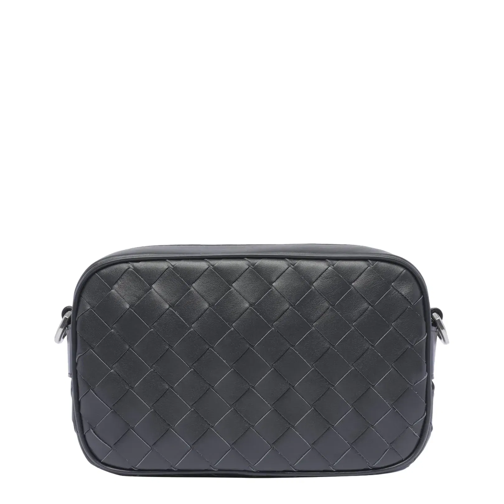 Intrecciato Mini Leather Crossbody Bags - Gray
